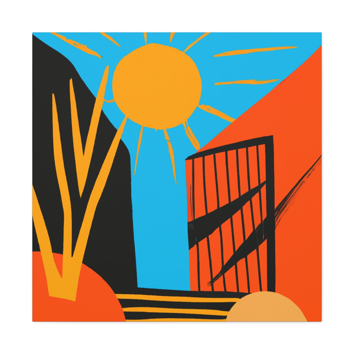 Rusty Reflection- Midcentury - Canvas