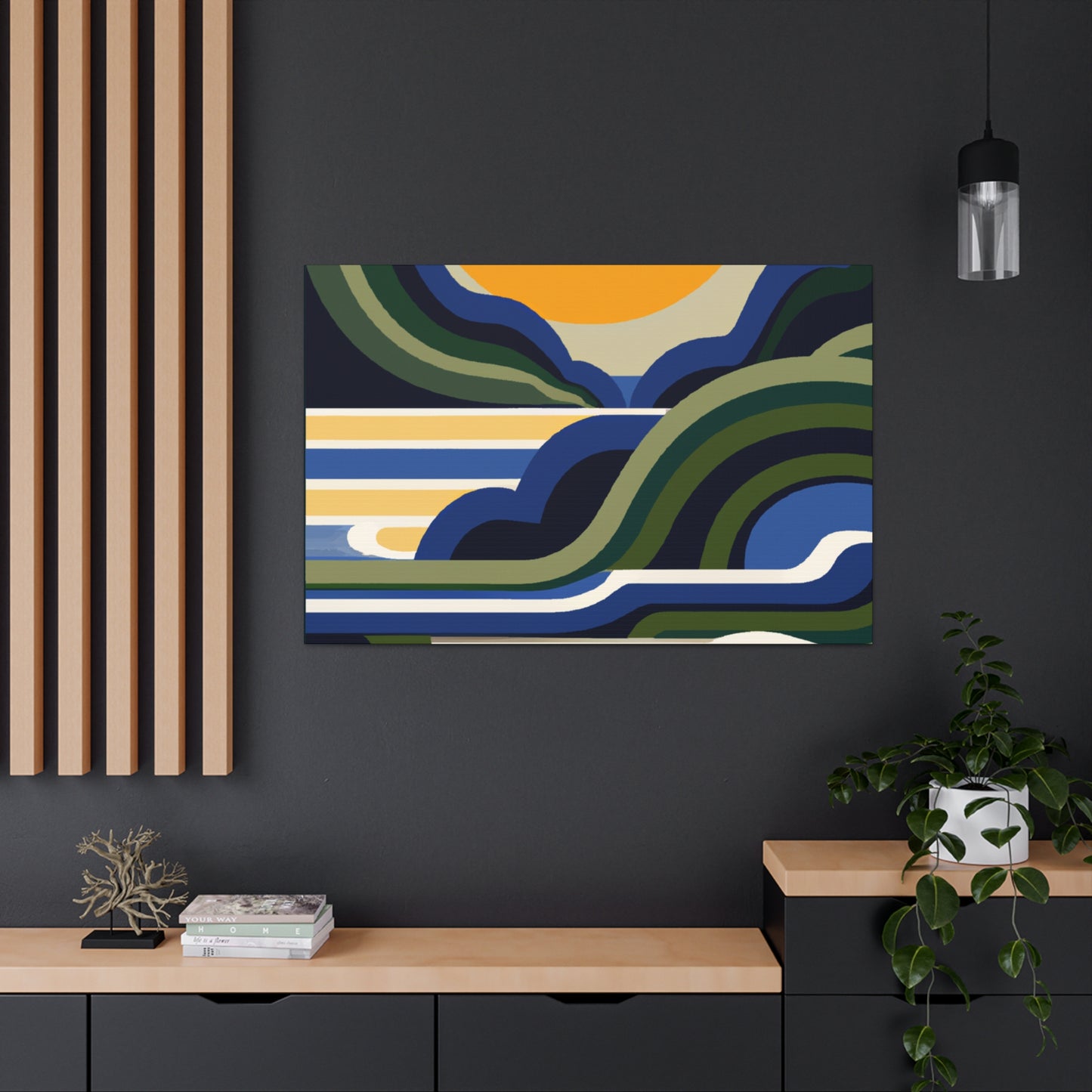 Mount Potamus - Midcentury Canvas