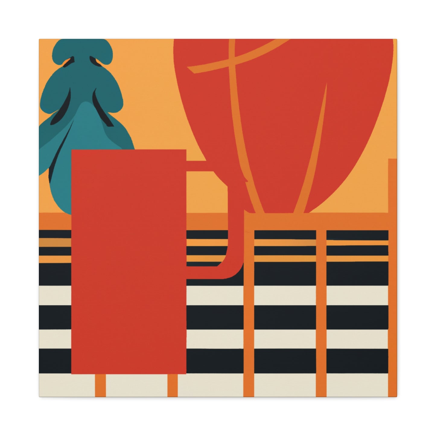Orange Foxy. - Midcentury Canvas