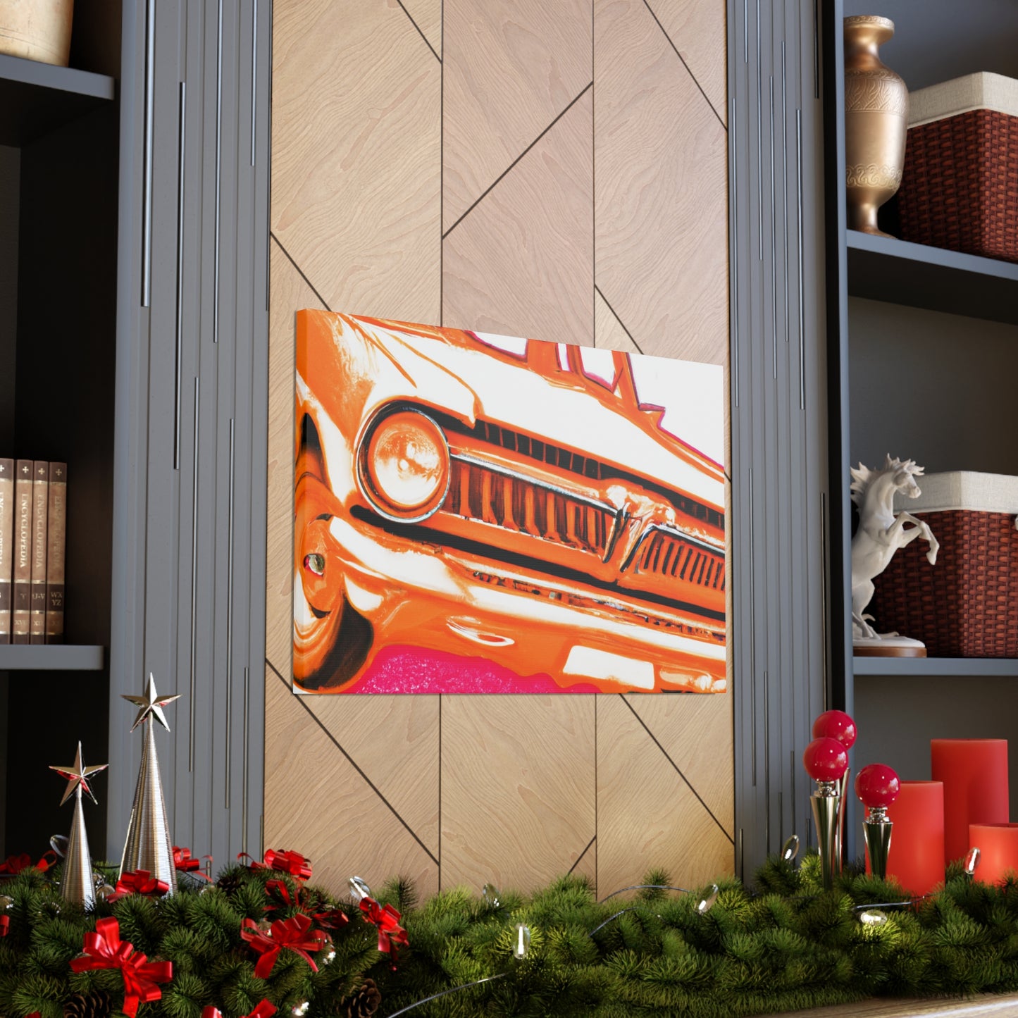 "Classic Car Curtains" - Automobile Canvas
