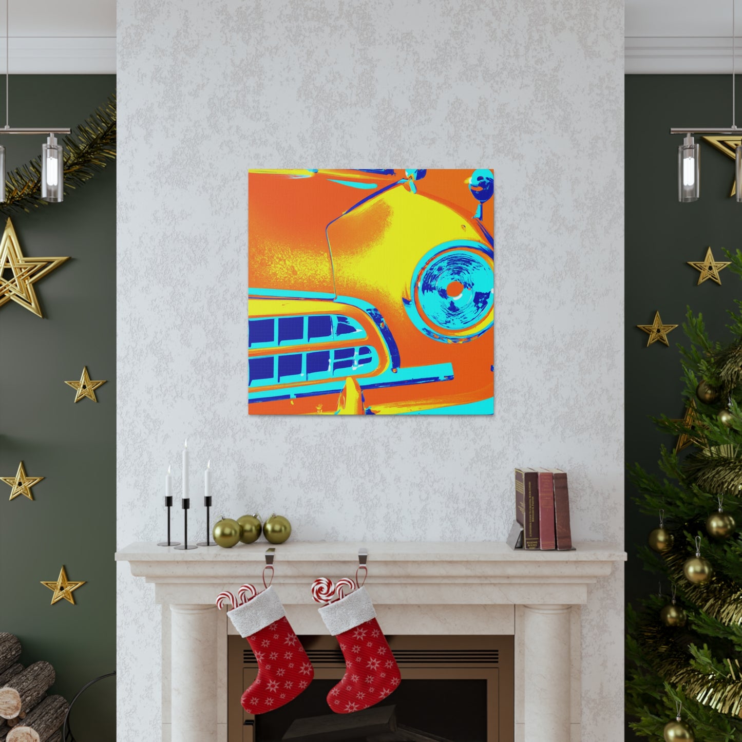 'Vintage Car Roadside Reminiscence' - Automobile Canvas