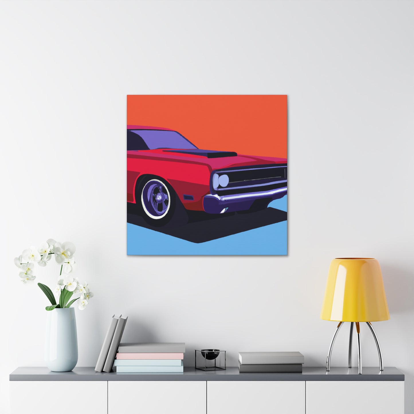 Retro Rocket - Automobile - Canvas