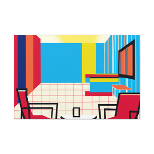 "Chaotic Harmony- Midcentury" - Canvas