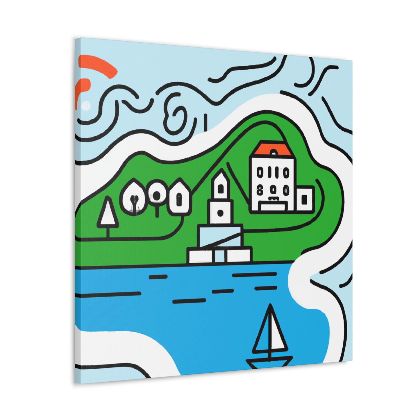 Lakefront Sparkles - Minimalism - Canvas