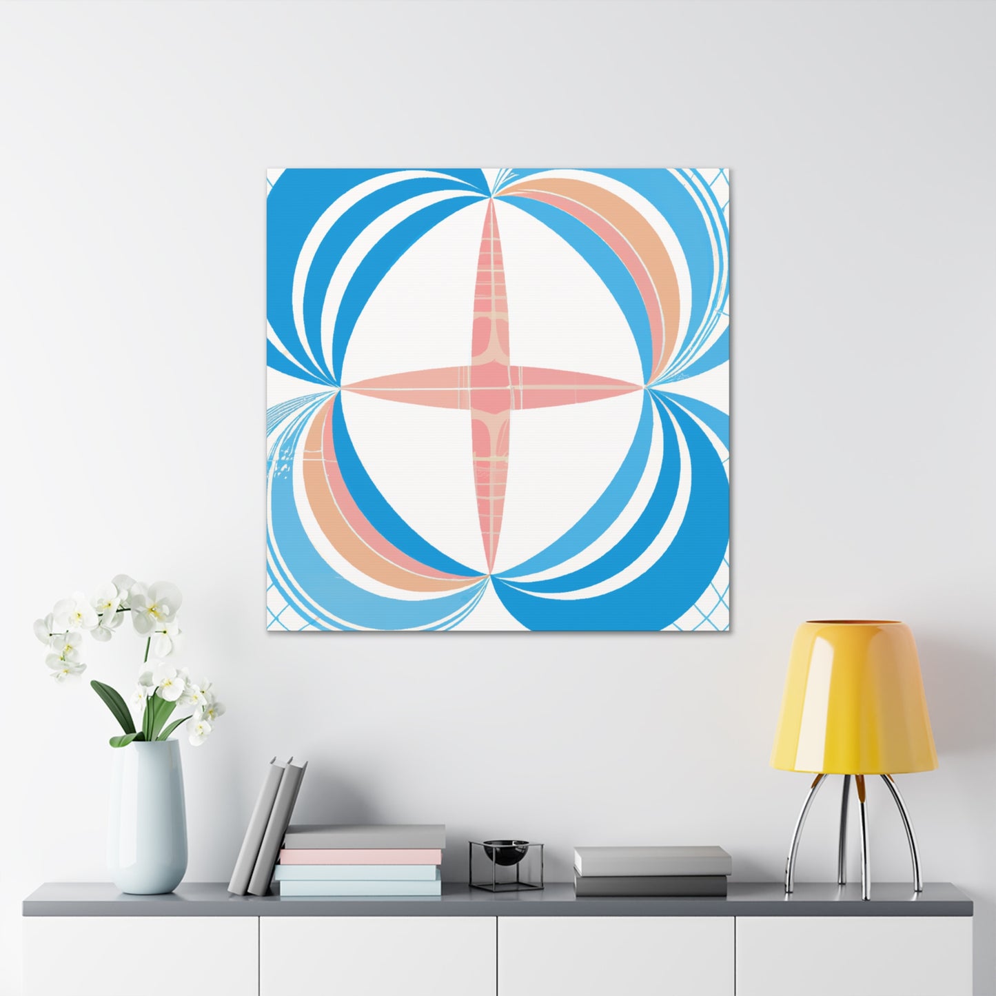 Sunburst Bubblegum- Midcentury - Canvas