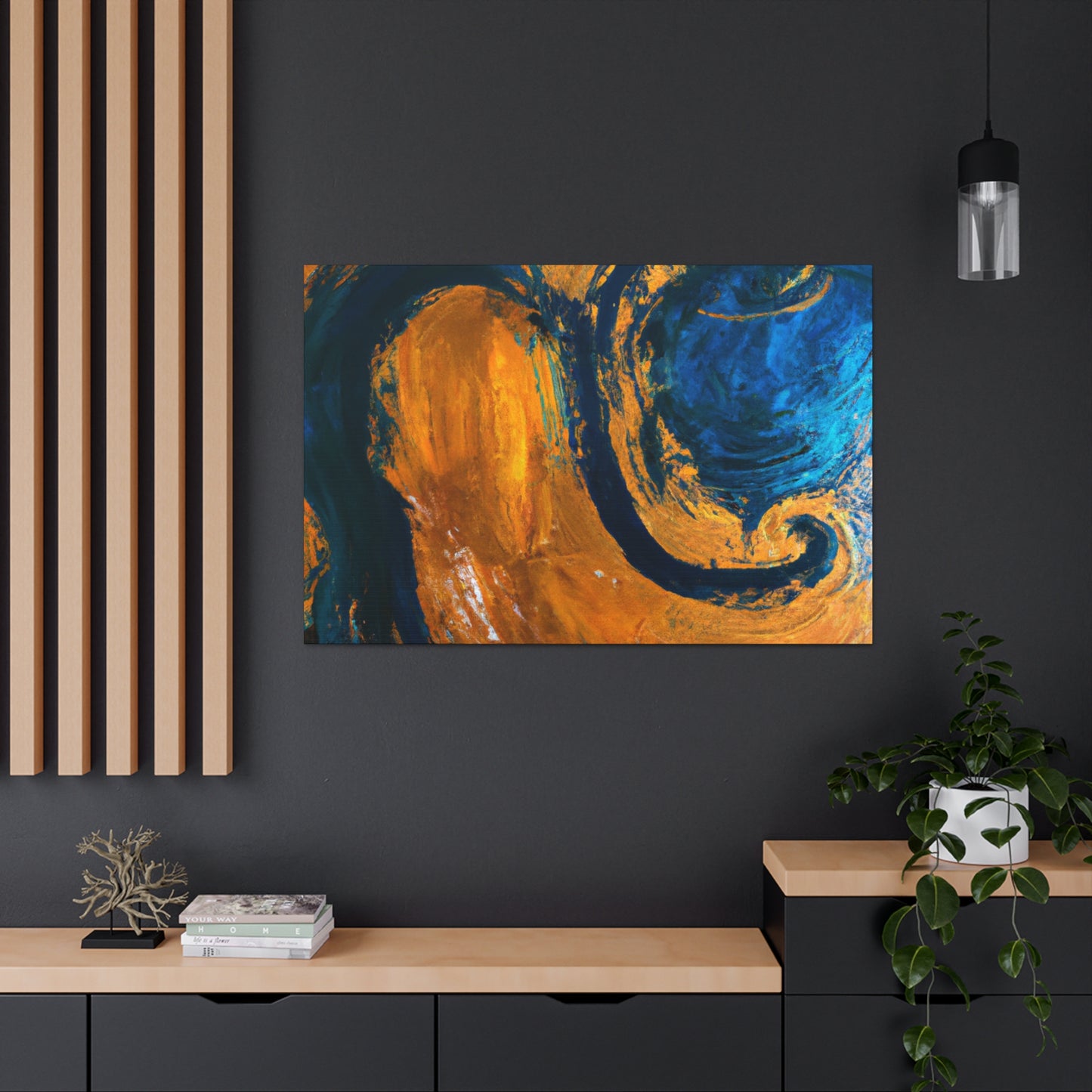Golden Wave- Abstract Canvas
