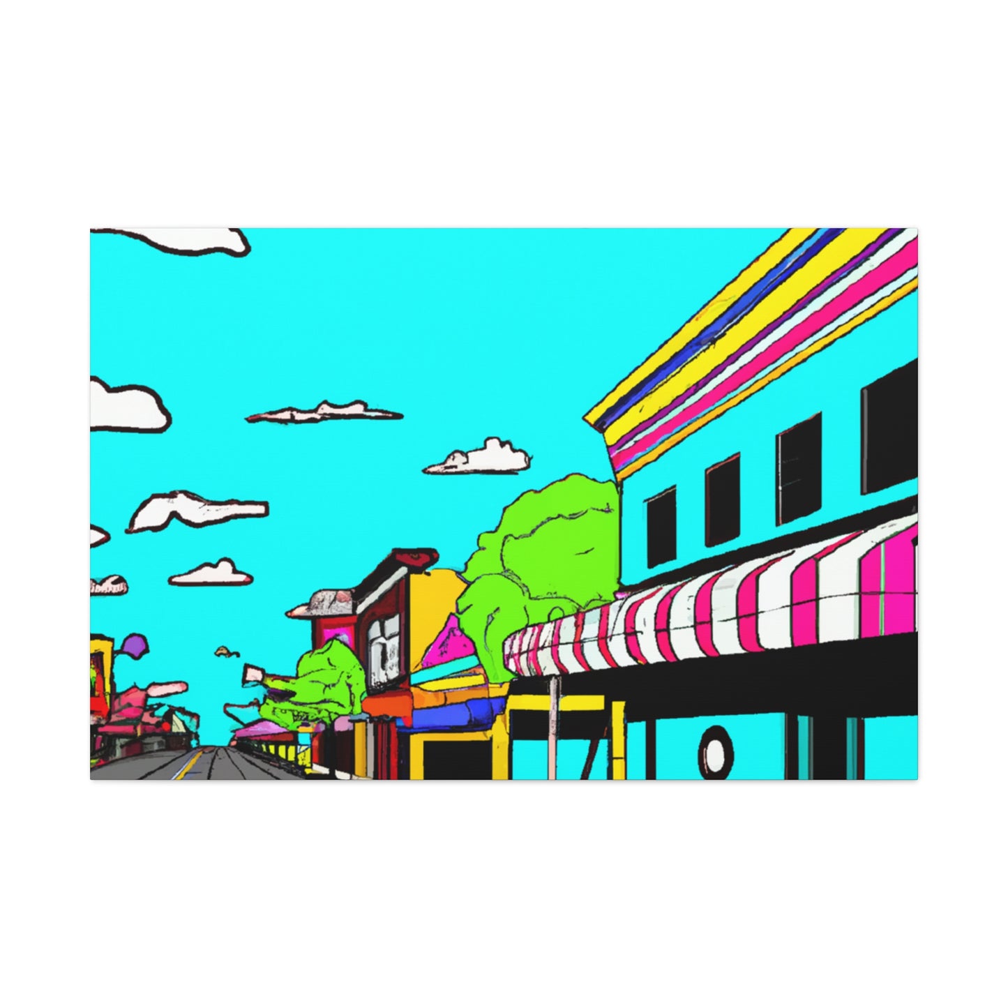 Car Hop Boulevard - Pop Art Canvas