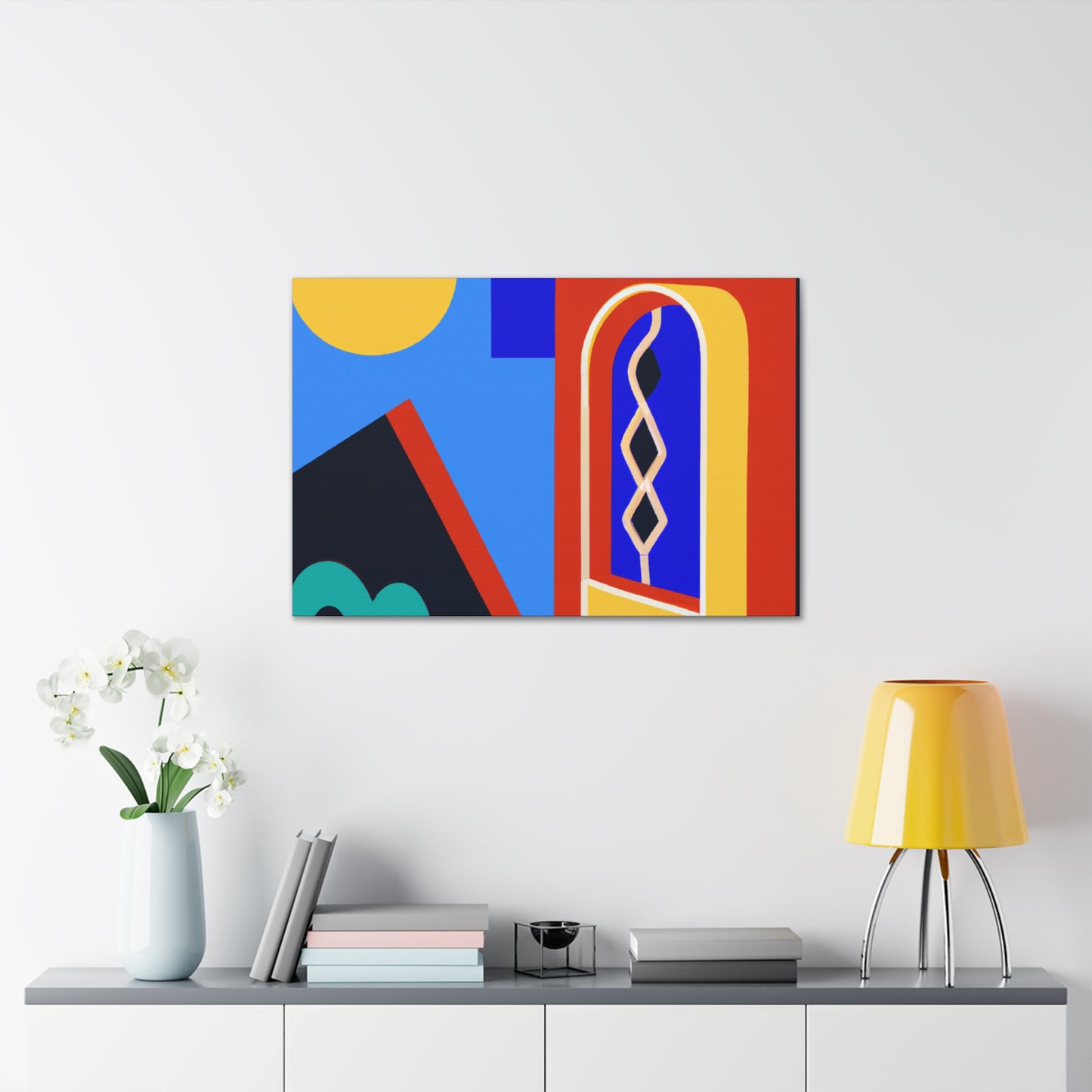 Cheerful Balcony - Midcentury Canvas
