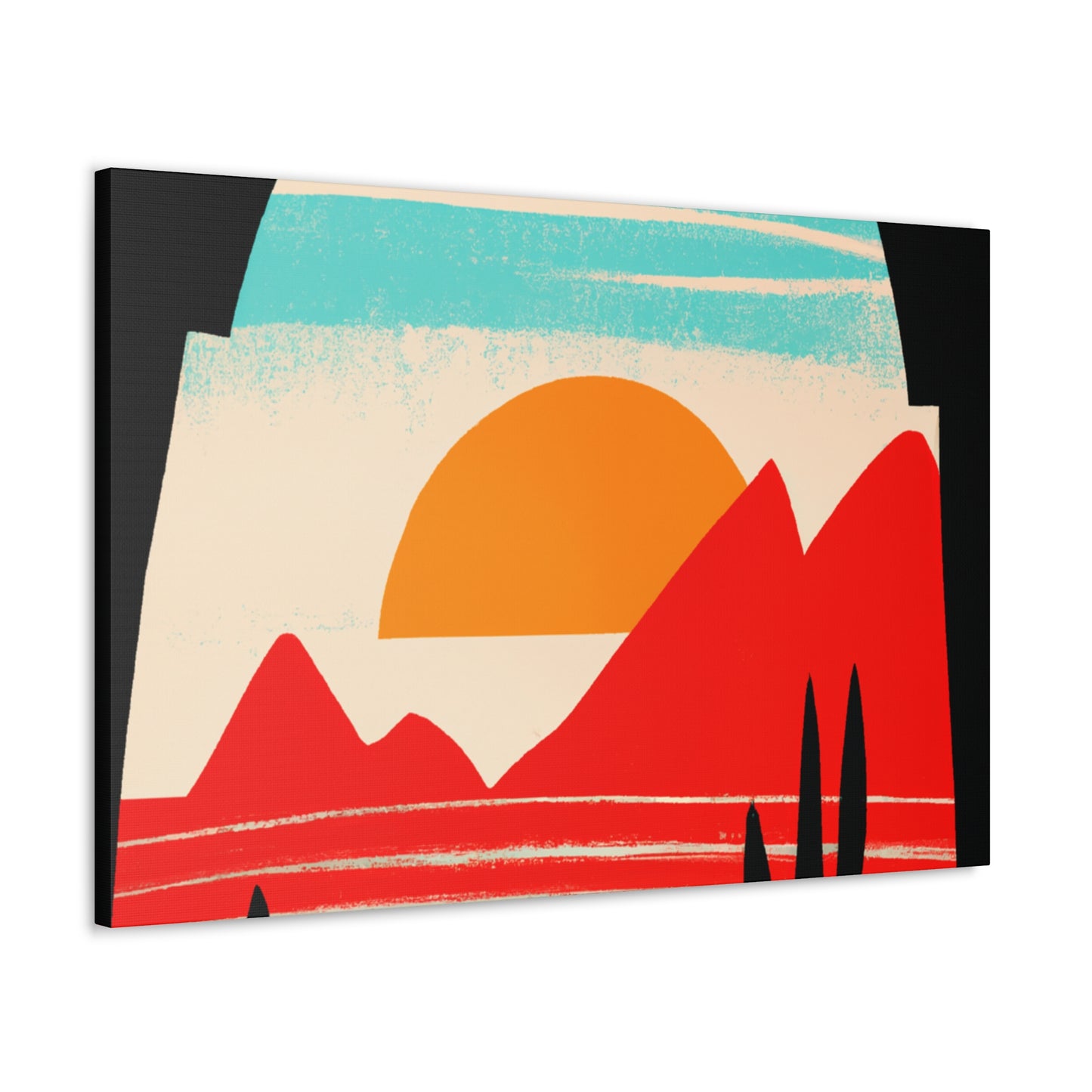 "Muted Maze- Midcentury" - Canvas