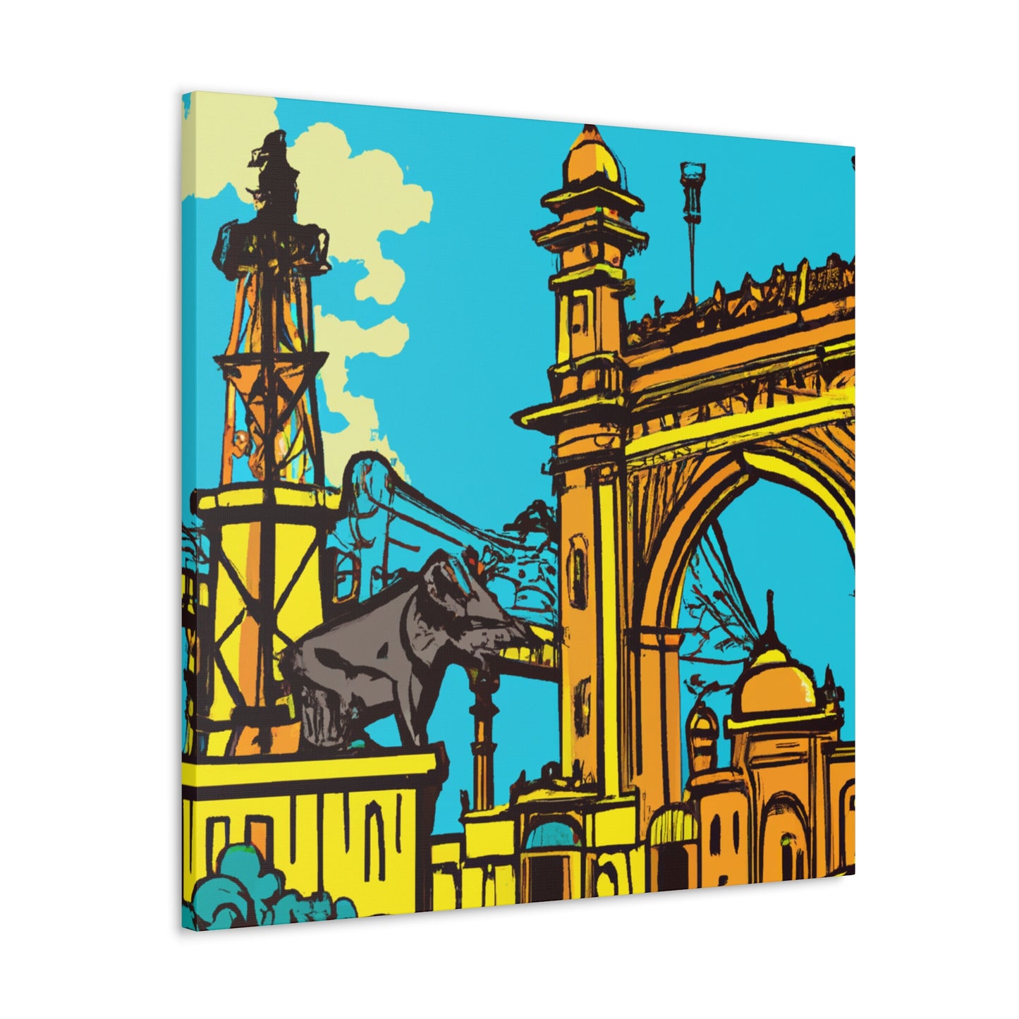Saffron Seaside - Destination India - Canvas