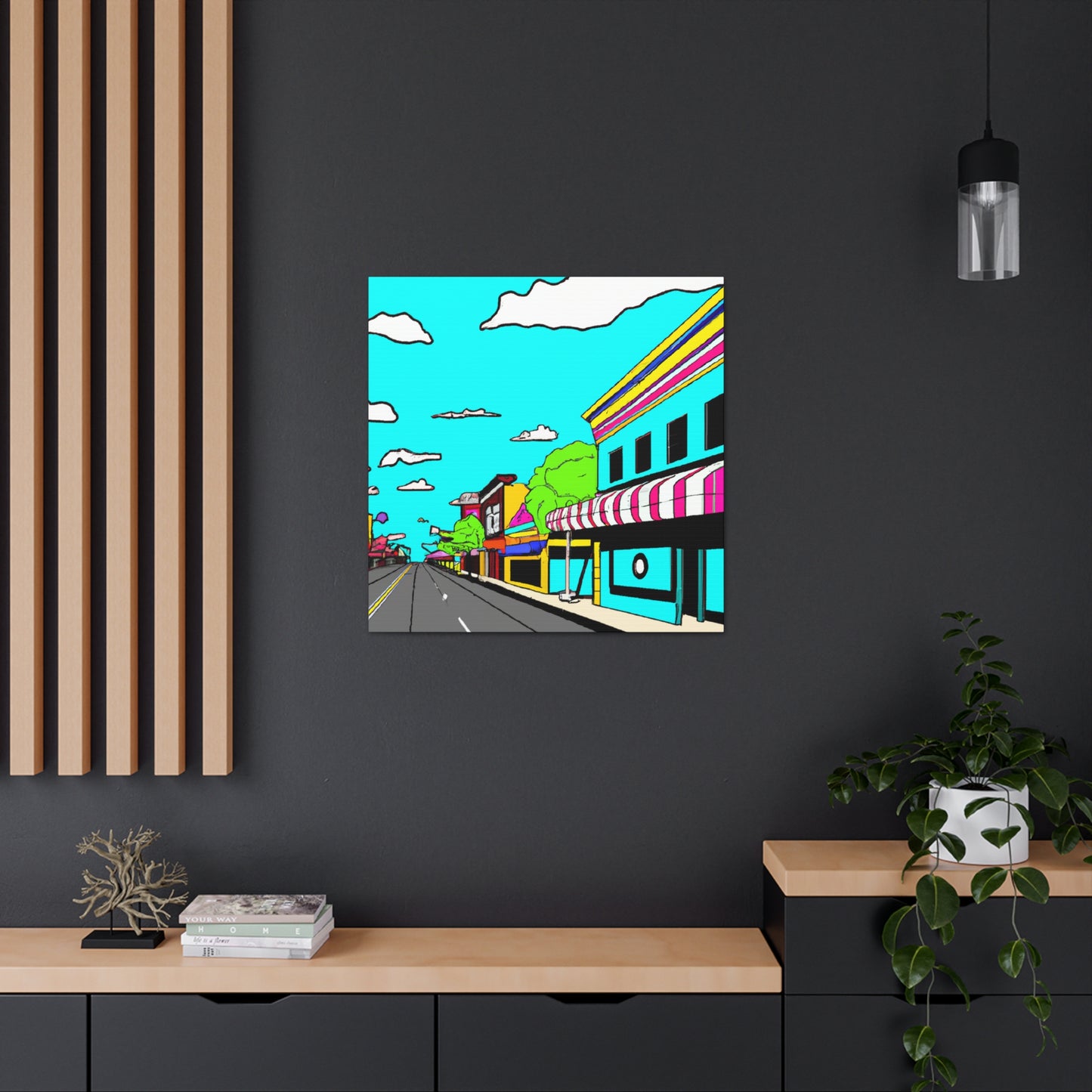 Car Hop Boulevard - Pop Art Canvas