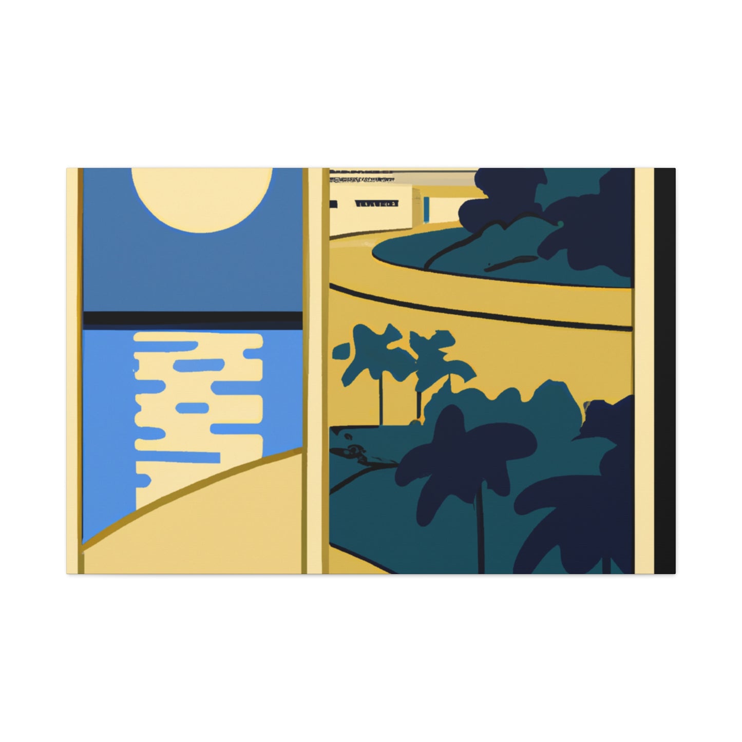 Green Sapling Shine - Midcentury - Canvas