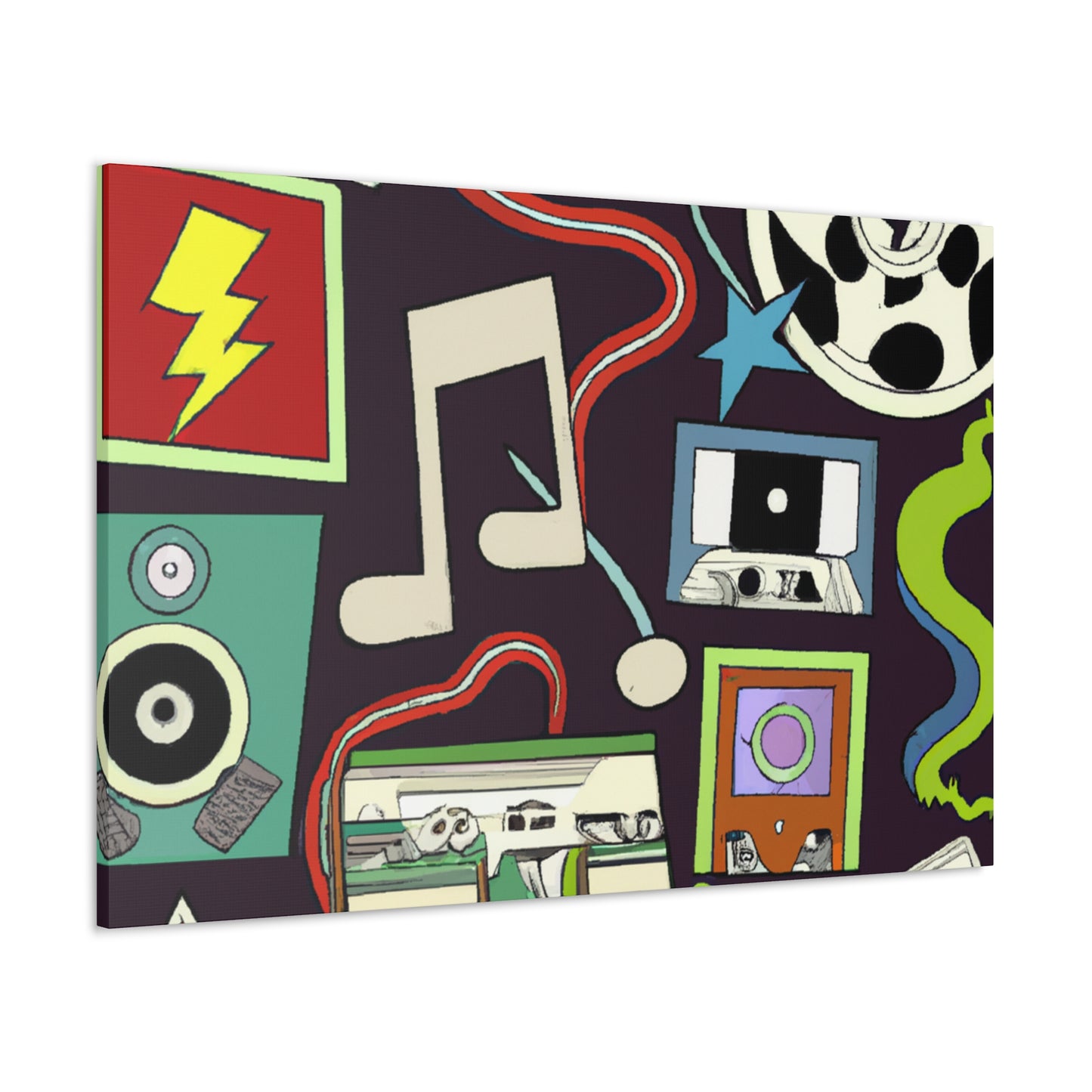 The Sizzling Shoppe - Retro Music and Film Canvas