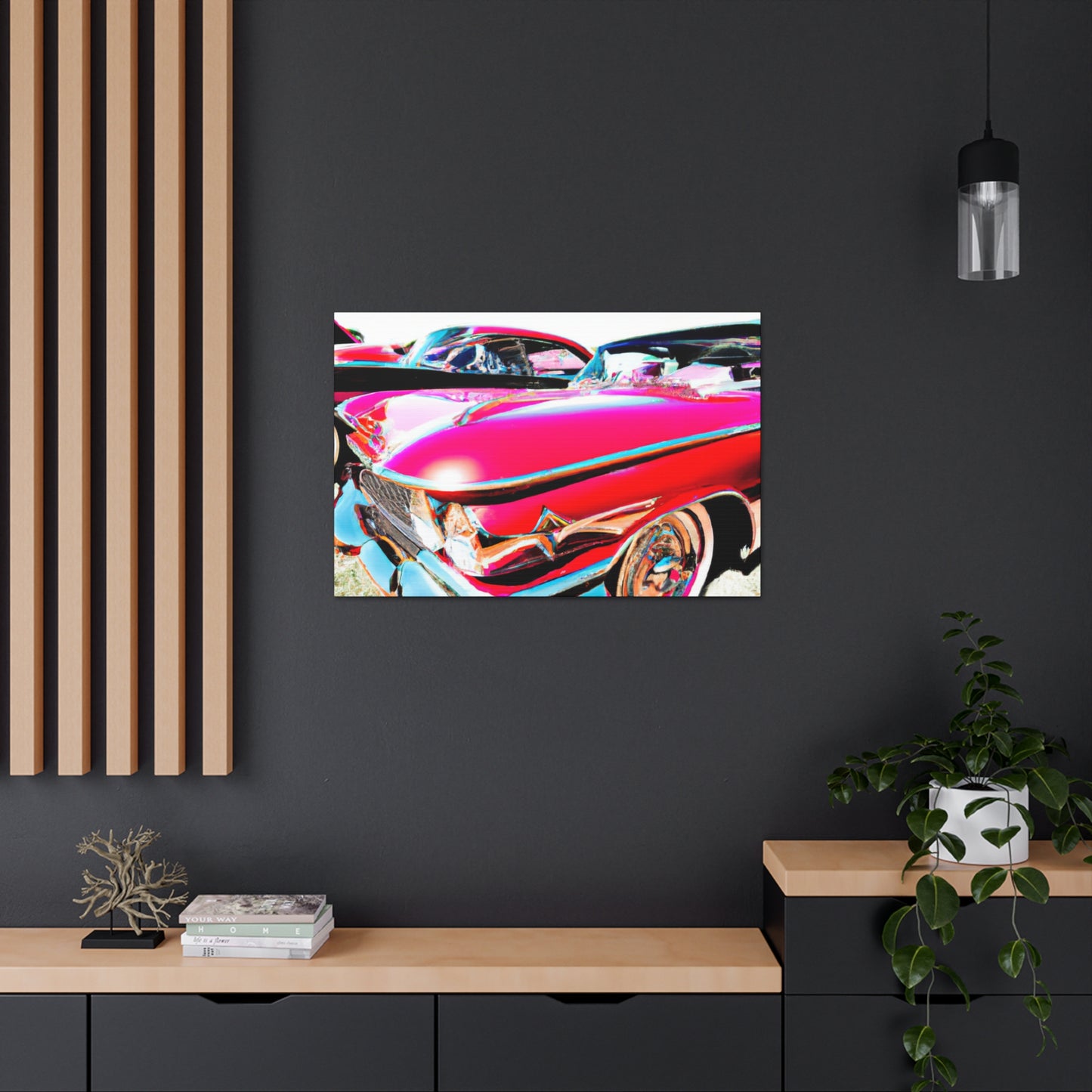 "Red Wave" - Automobile Canvas