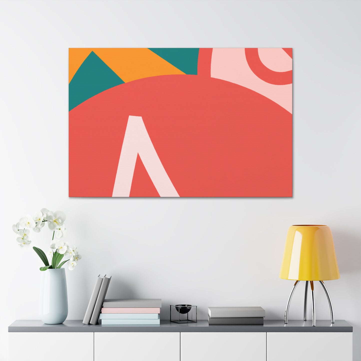 Celestial Bloom - Midcentury - Canvas