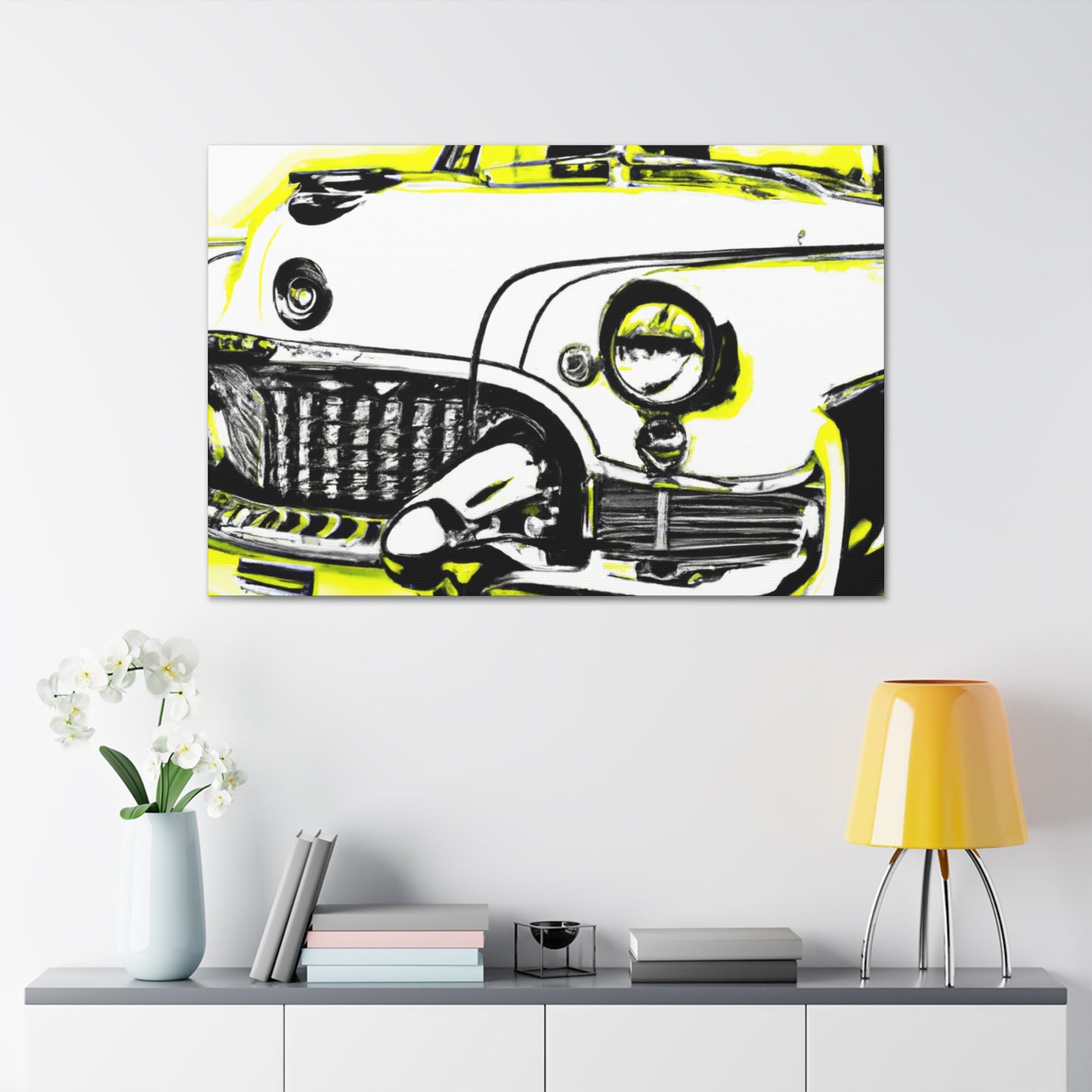 "Classic Automotive Reflection" - Automobile Canvas