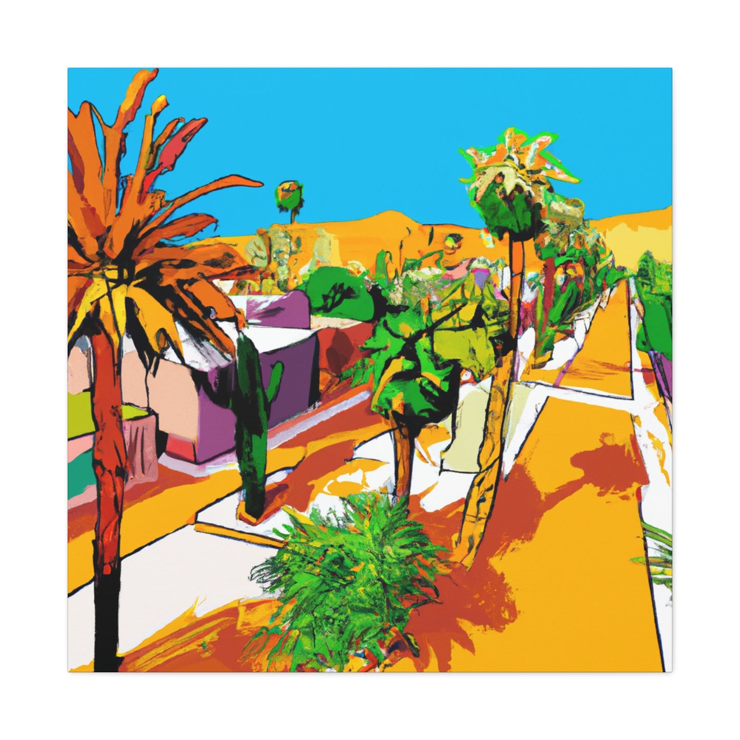 Cactus Caravan - Architectural - Canvas