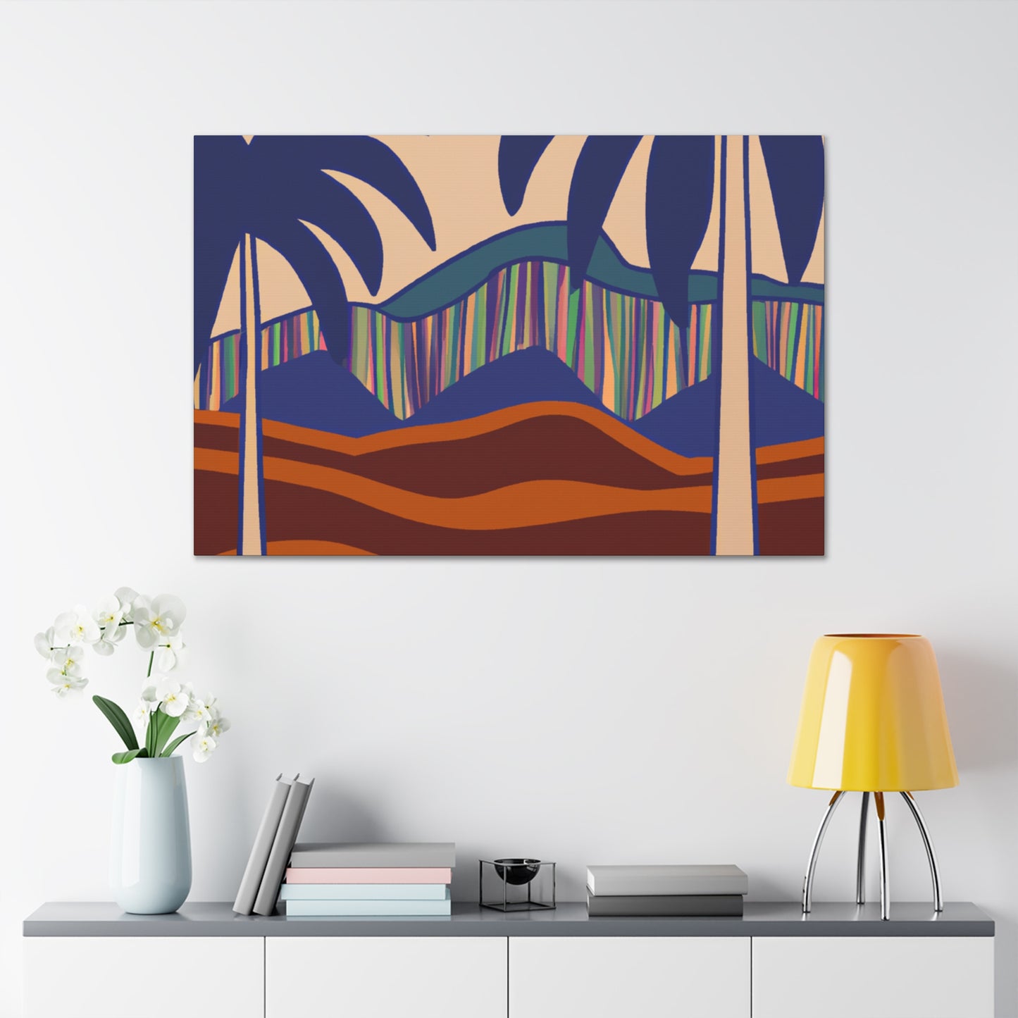 Vibey Tropics- Midcentury Canvas