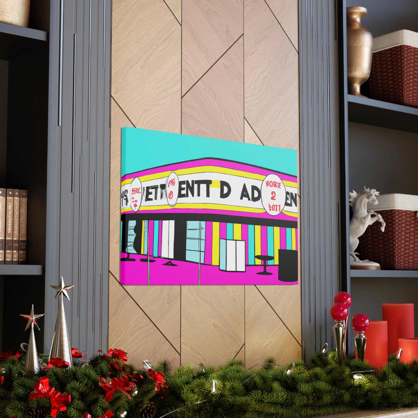 Radiant Rock n Roll Cafe - Canvas - Pop Art