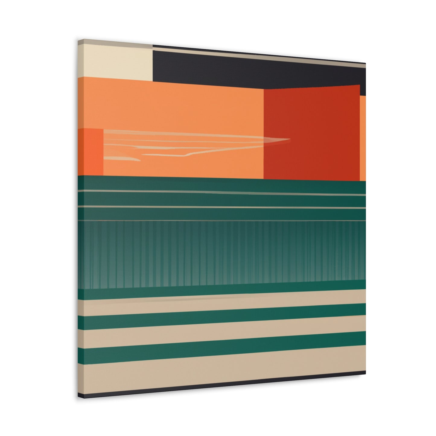 Crimson-Clawed Coyote - Midcentury Canvas