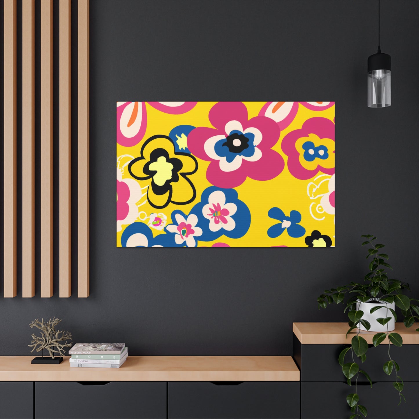 Flower Jamming - Floral Canvas
