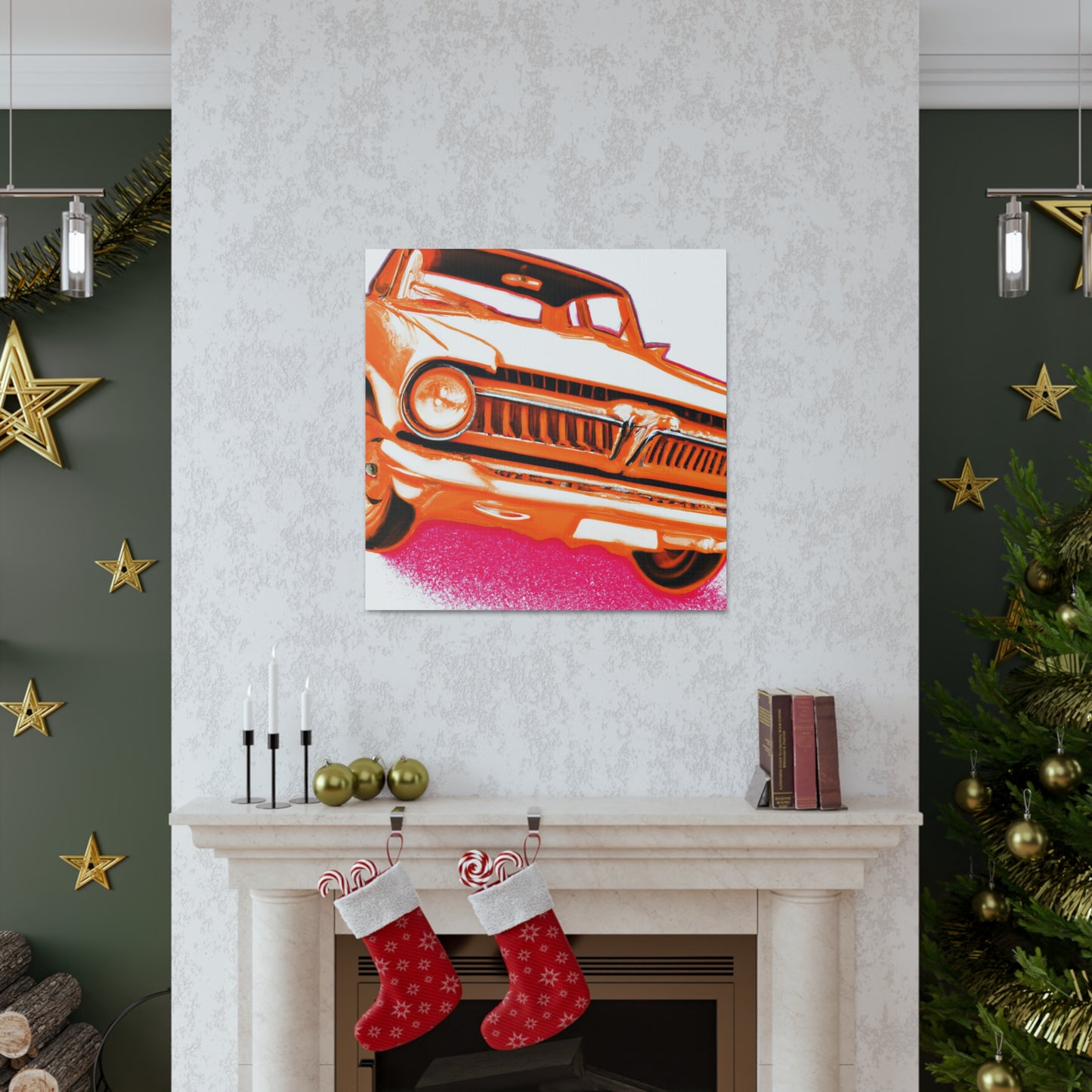 "Classic Car Curtains" - Automobile Canvas