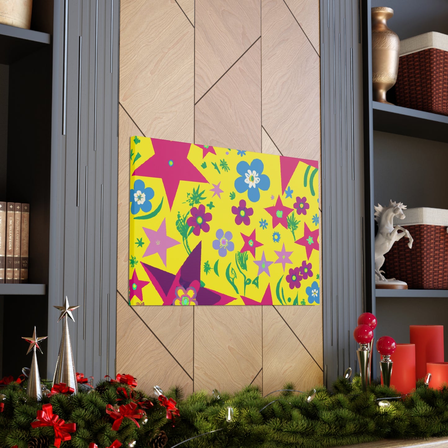 Funky Floral Flair: - Floral Canvas