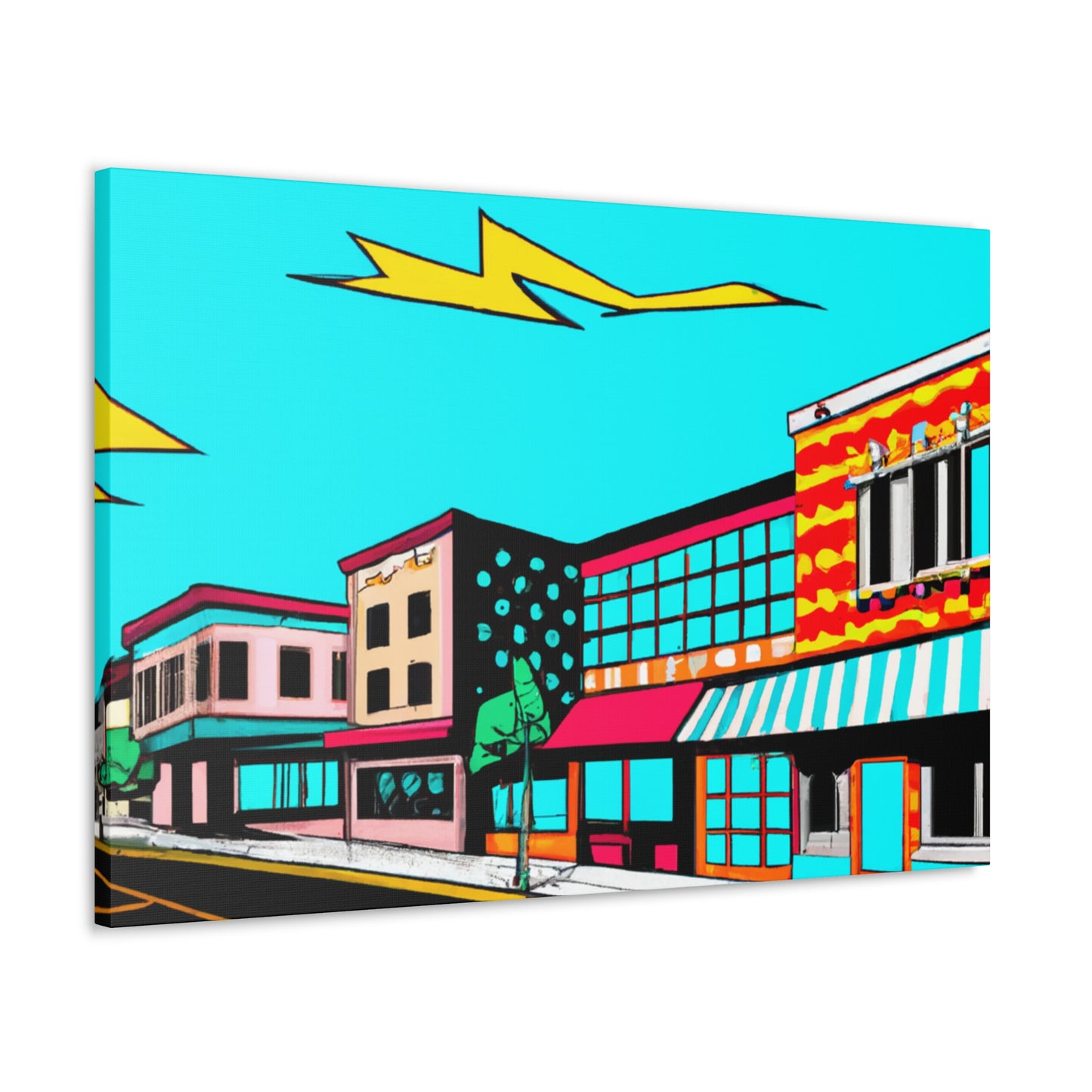 Jukebox Alley - Pop Art Canvas