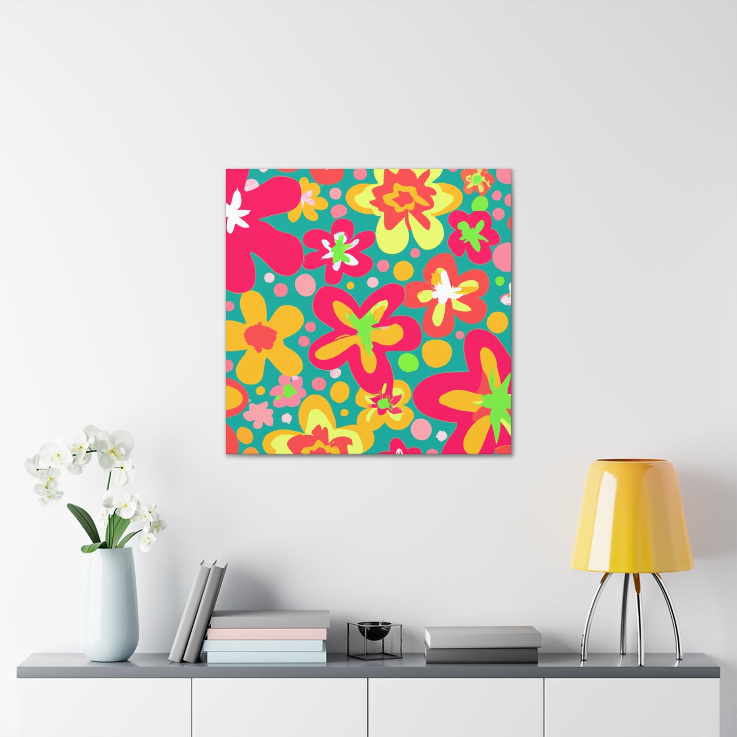 "The Garden of Blossom-filled Splendour" - Floral Canvas