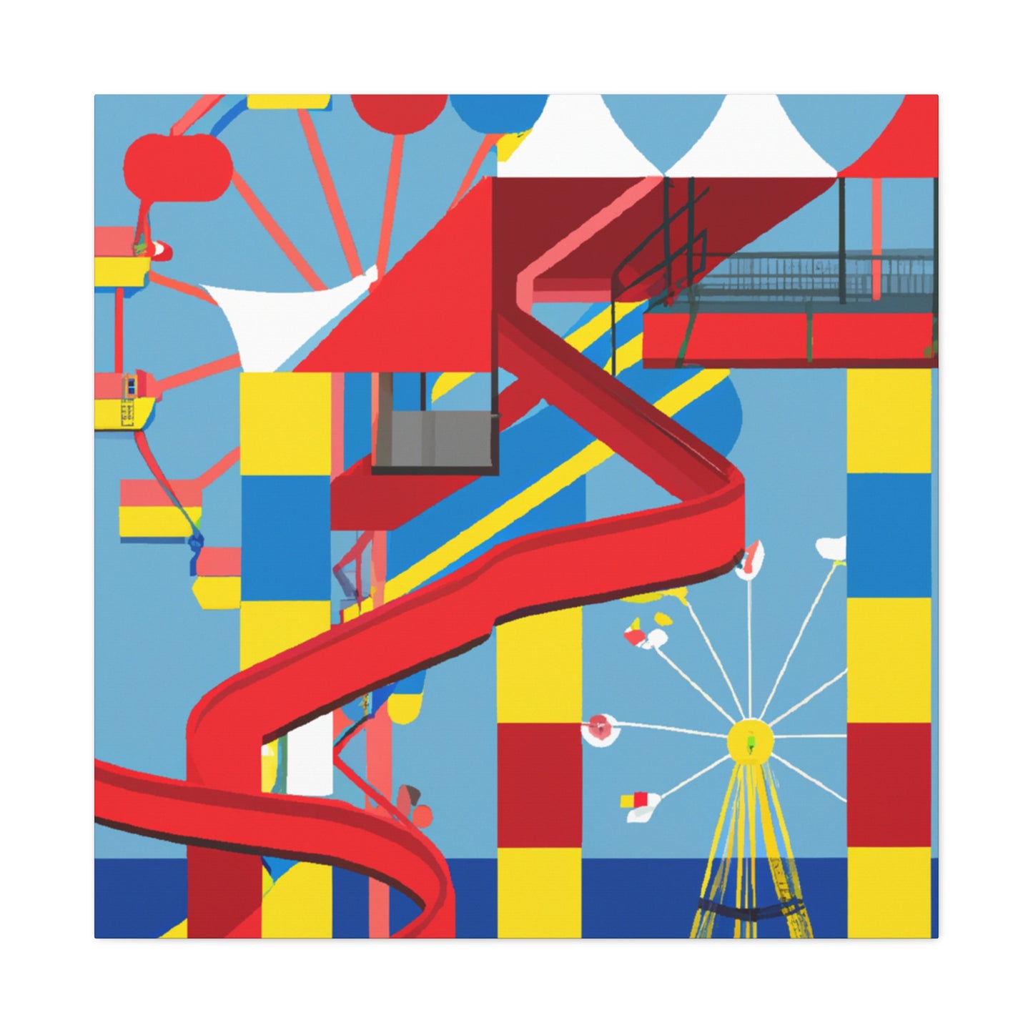 Cotton-Candy City - Amusement - Canvas