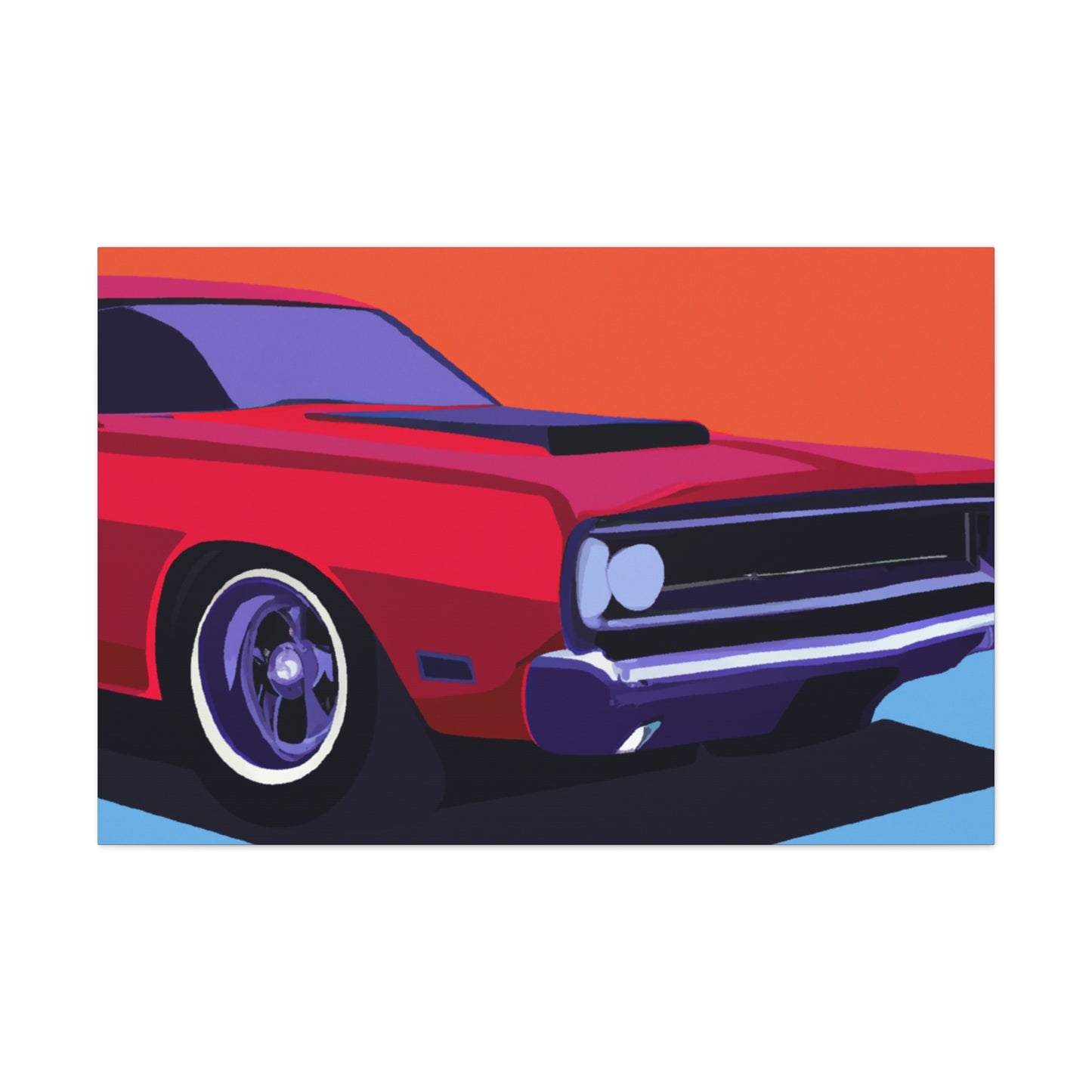 Retro Rocket - Automobile - Canvas