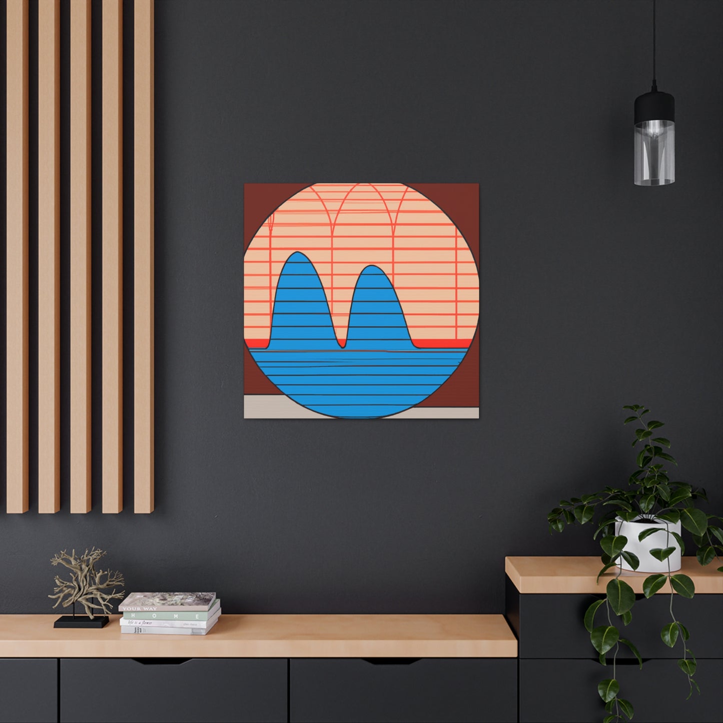 Peaks- Midcentury Canvas