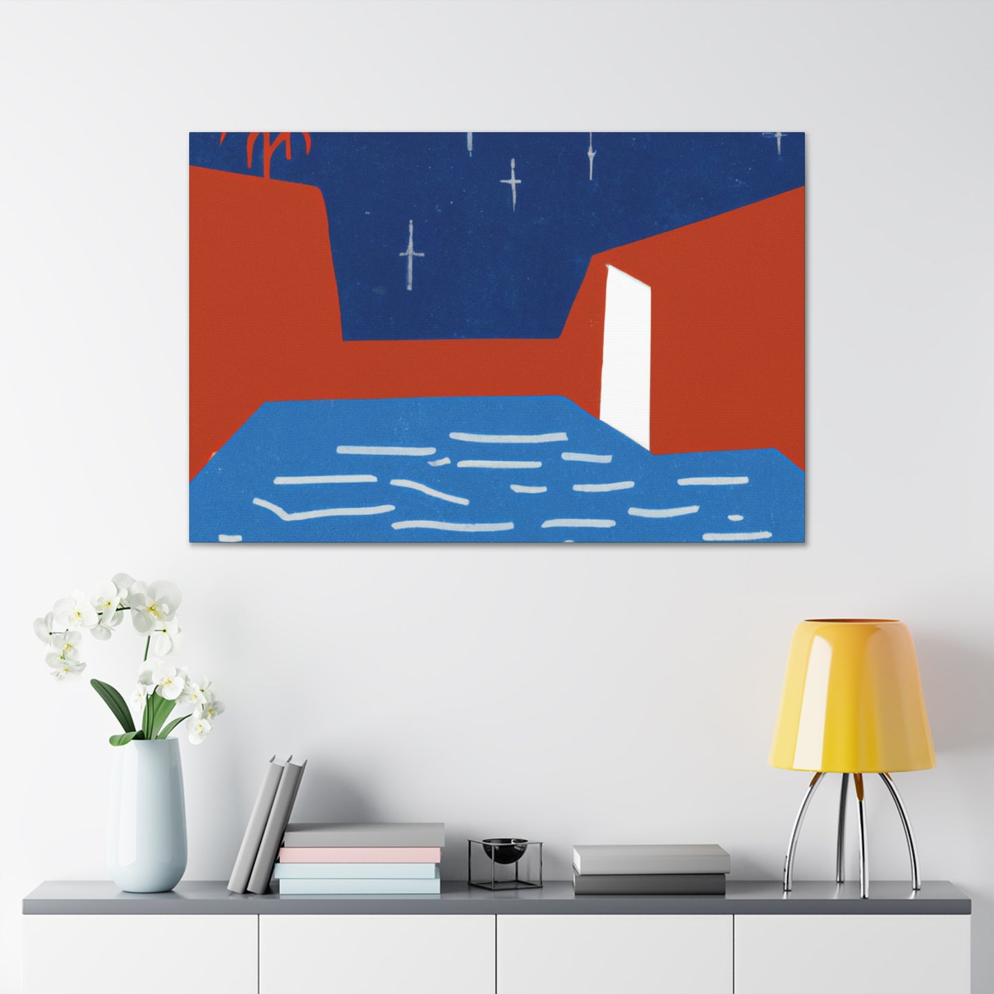 Muted Jazzscape - Midcentury - Canvas