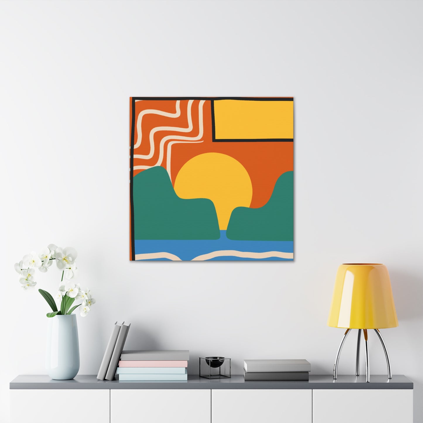 Geometric Groove - Midcentury - Canvas