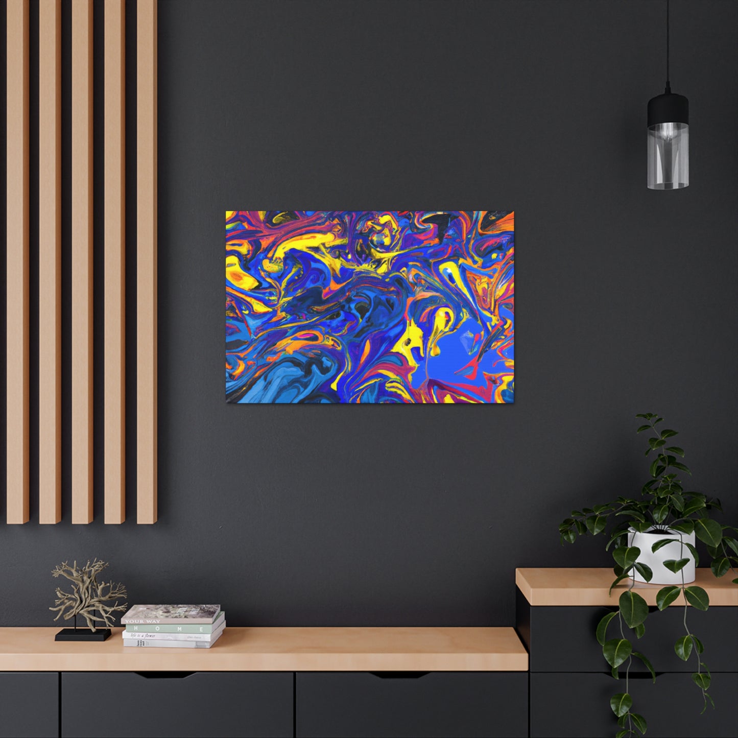 Blue Turbulence - Canvas - Abstract