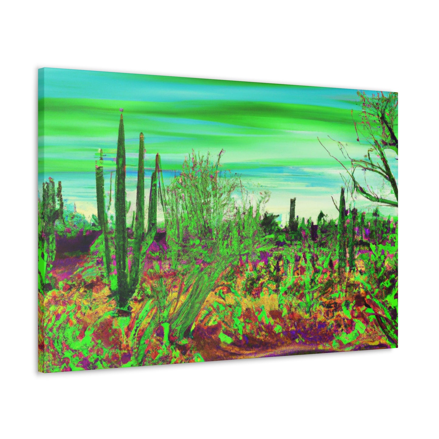 Dusty Green Mirage - Landscape - Canvas