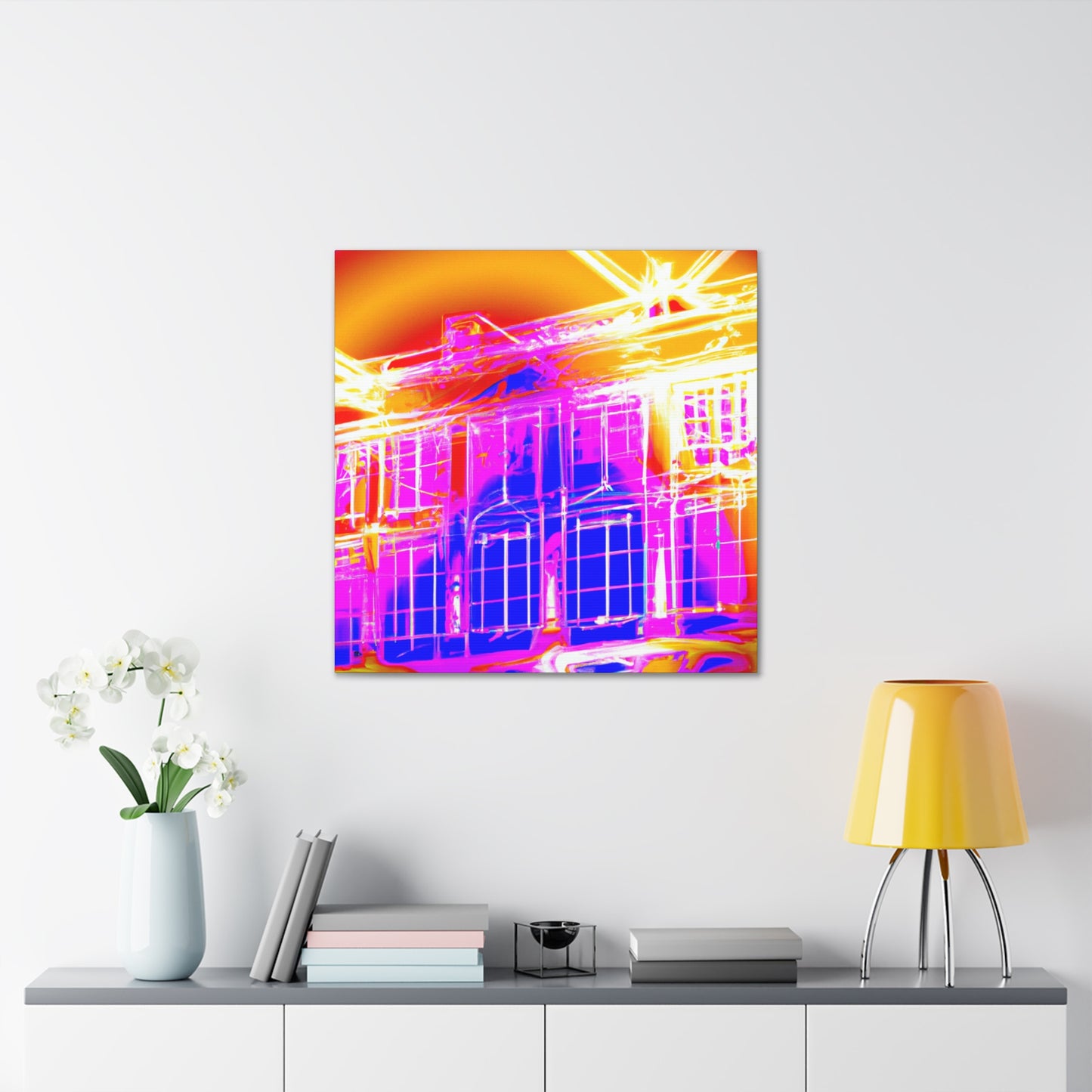 Skycrest Art Deco Manor - Architectural Canvas Art Deco