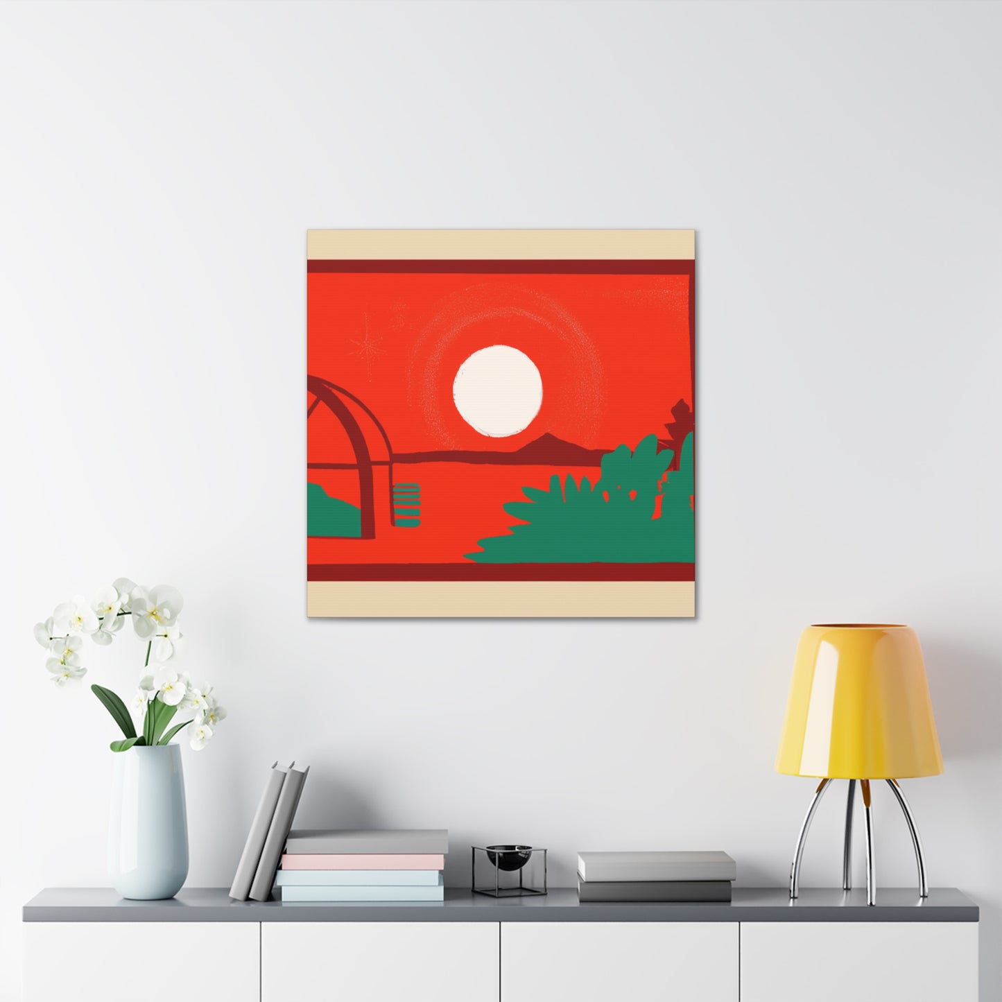 "Cascading Color Block - Midcentury" - Canvas
