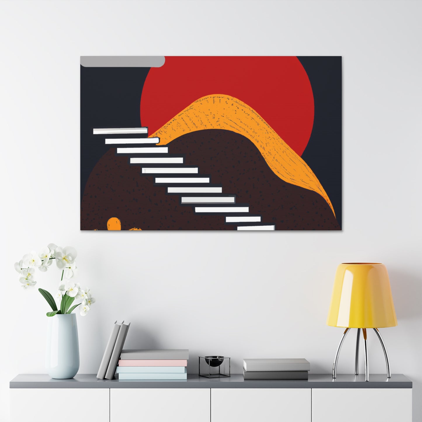 Sparrow's Chirping- Midcentury - Canvas