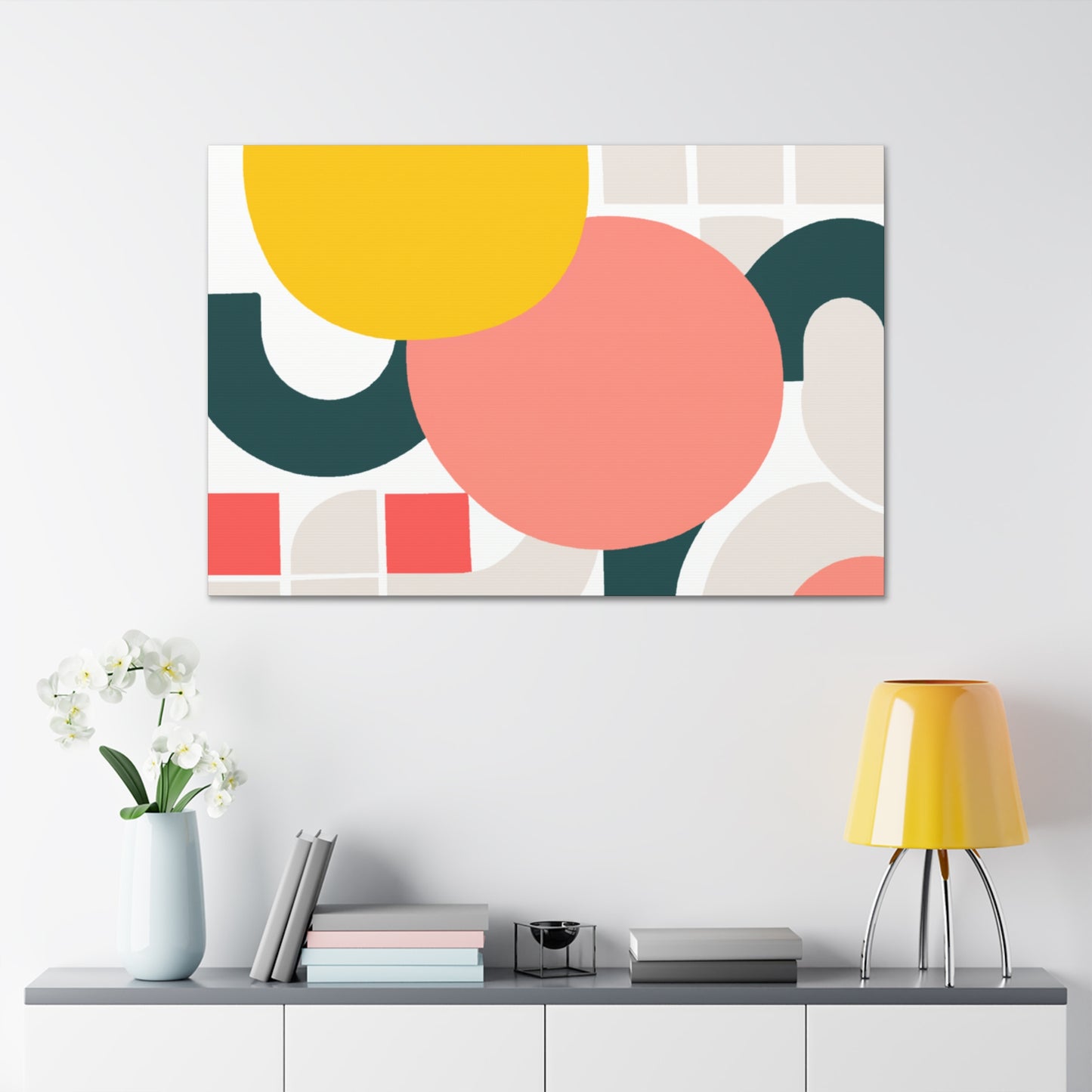 Abstract Blue - Midcentury - Canvas