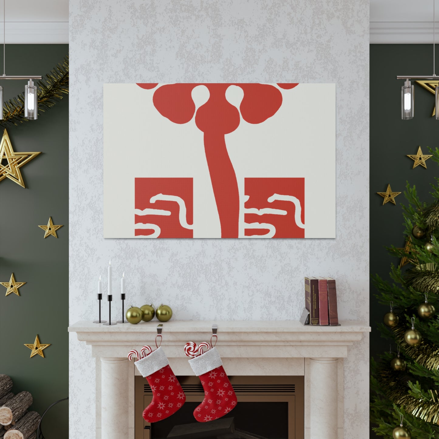 Feline Fluffball - Midcentury Canvas
