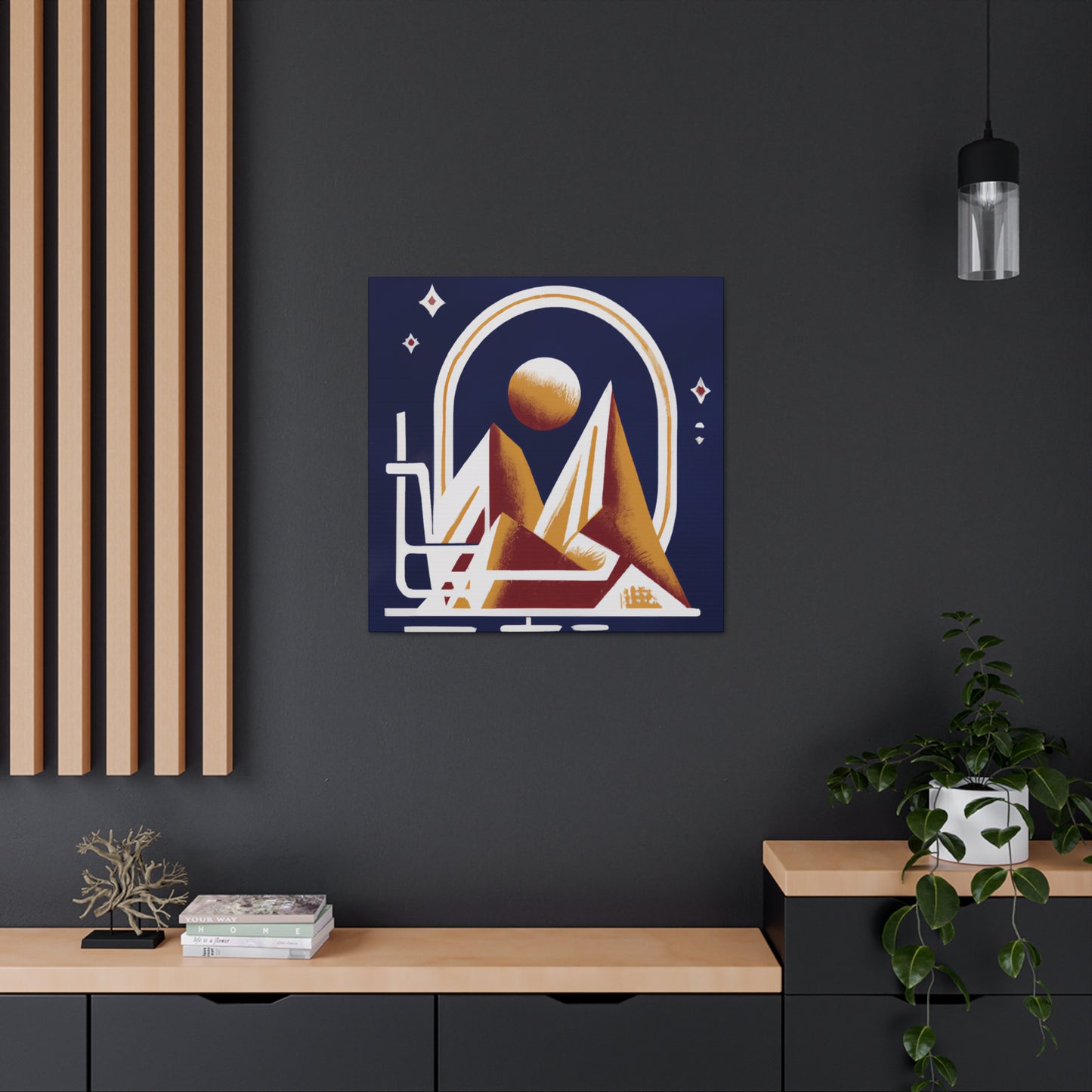 Fantasy Feline - Midcentury Canvas