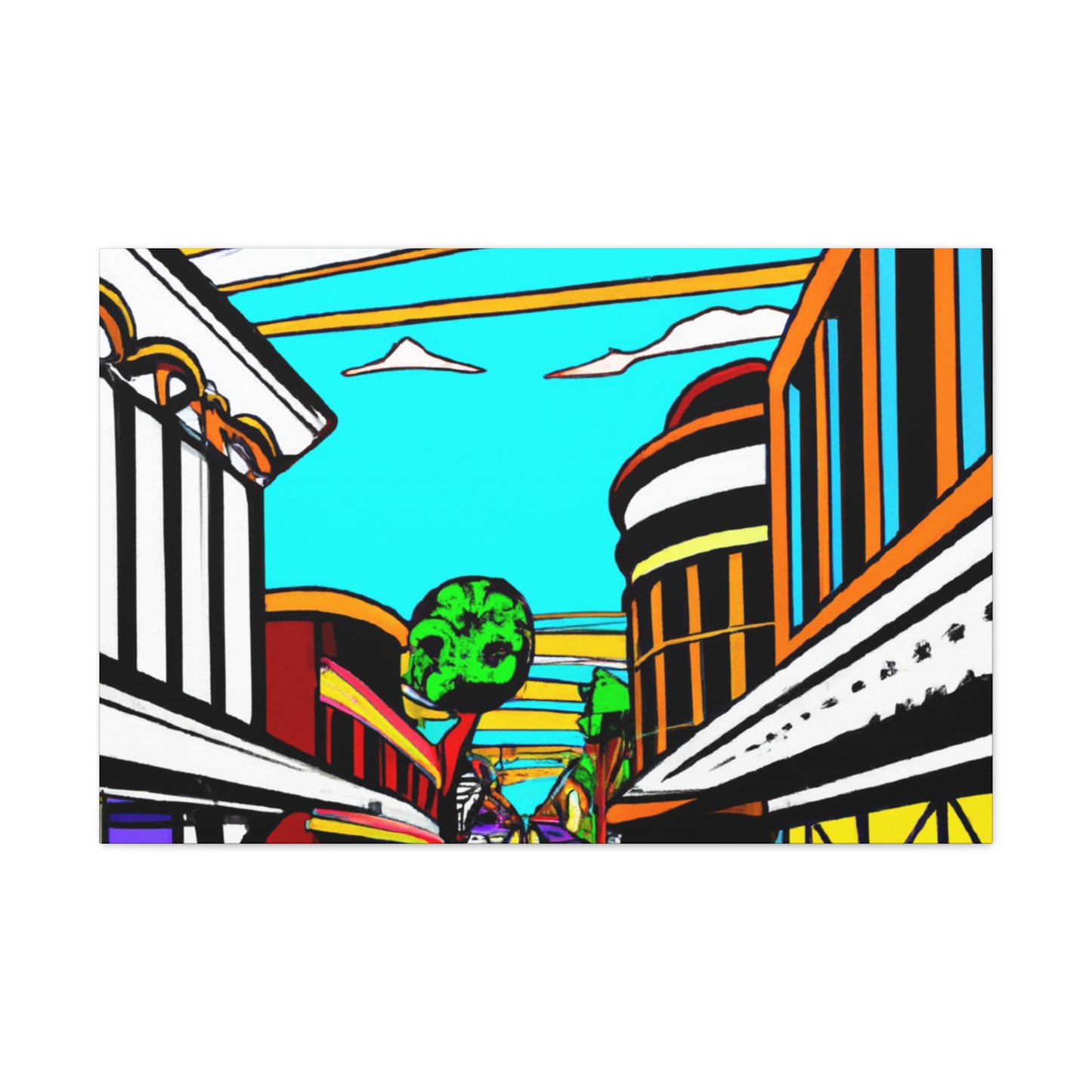 Radio Alley. - Architectural Canvas Pop Art