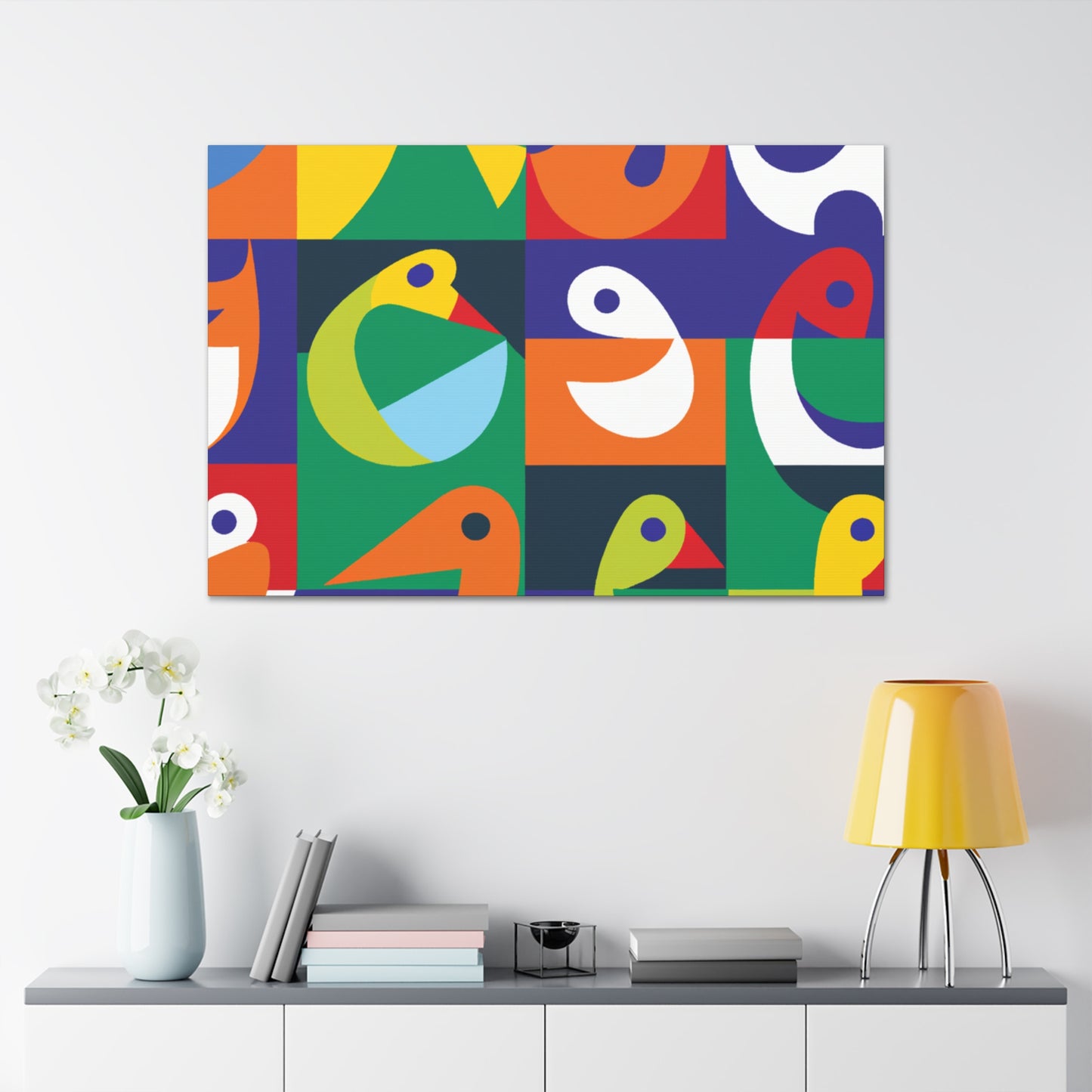 Vibrant Oases - Midcentury - Canvas