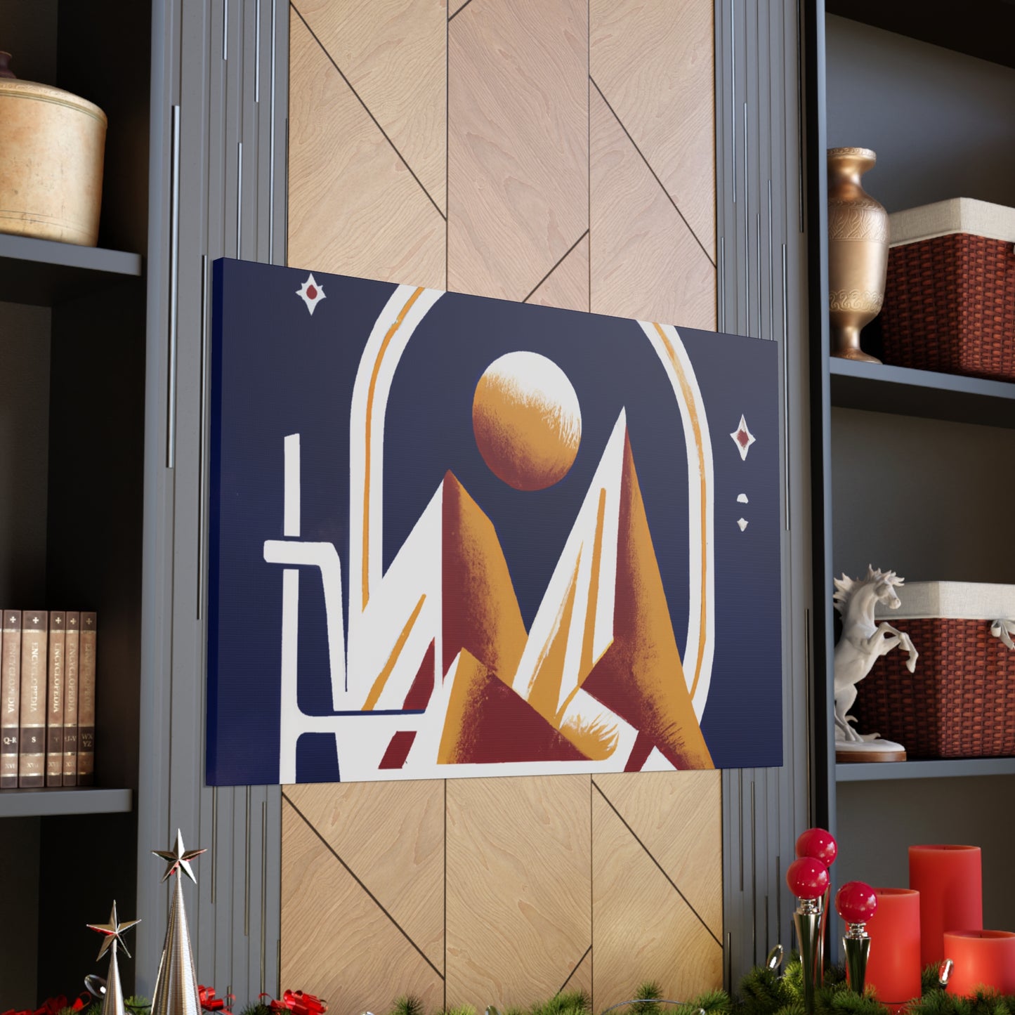 Fantasy Feline - Midcentury Canvas