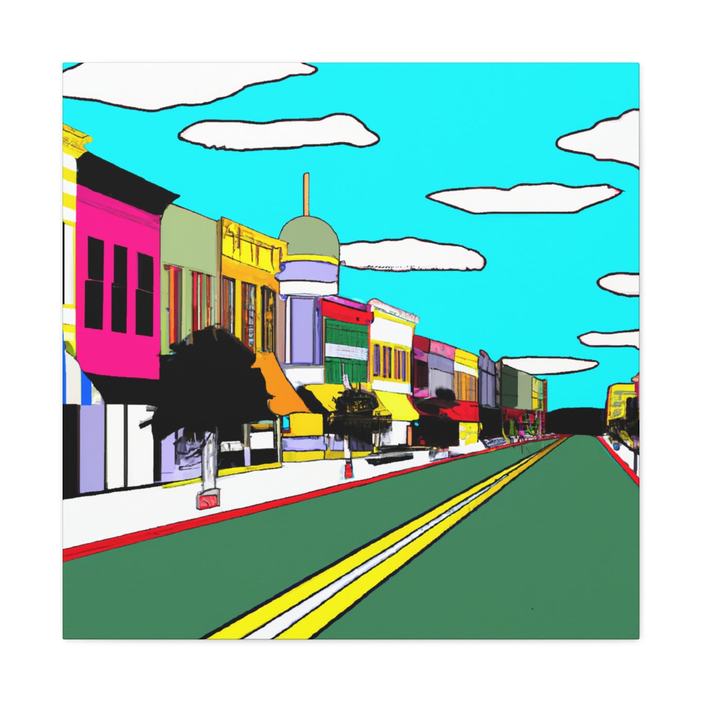 Dome Records Street - Architectural Canvas Pop Art