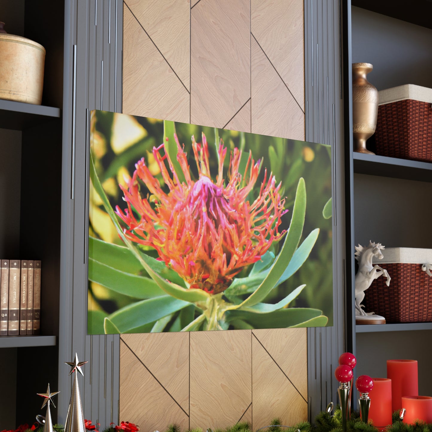 Floral Scroll Garden Print - Canvas - Floral
