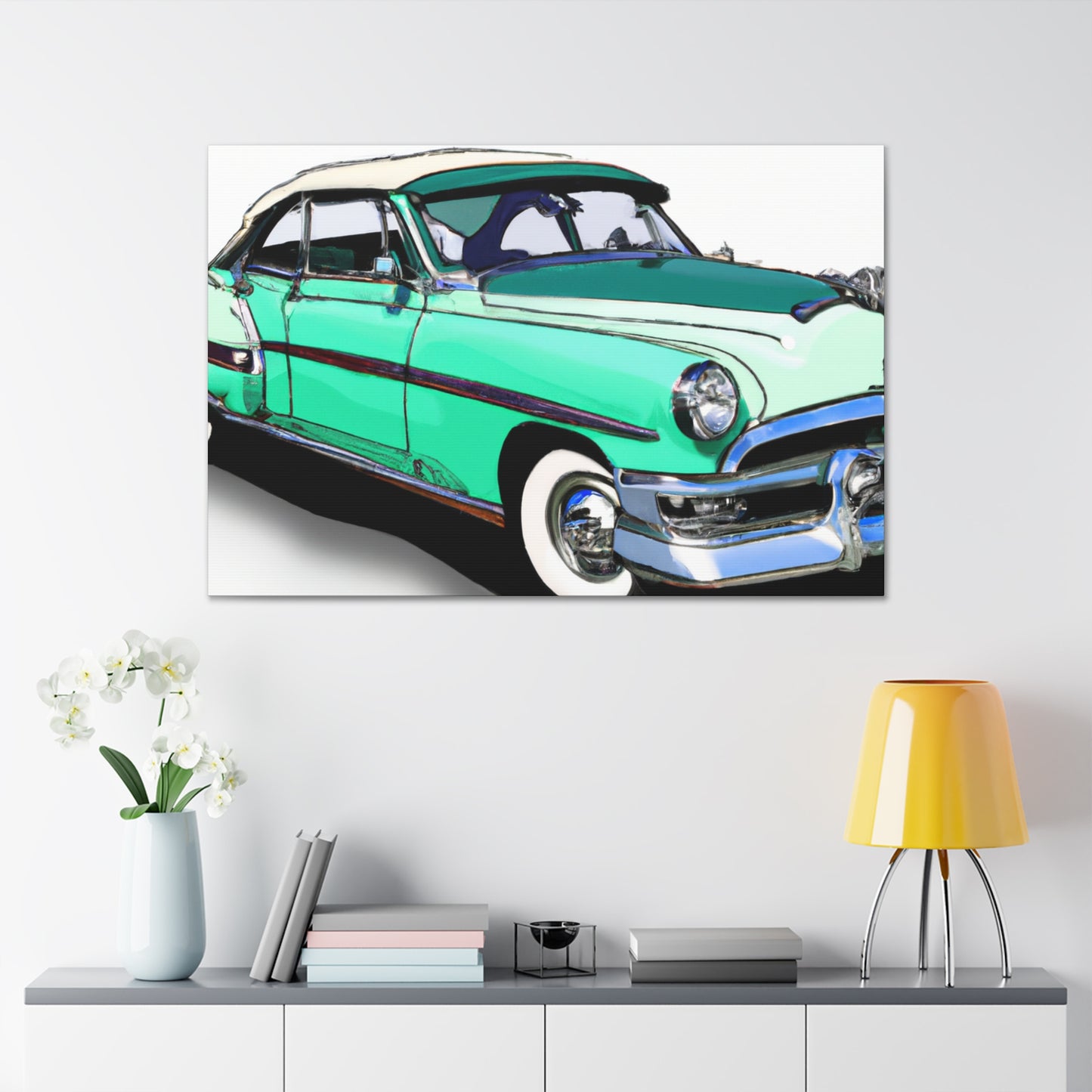 Vintage Valiant - Automobile - Canvas