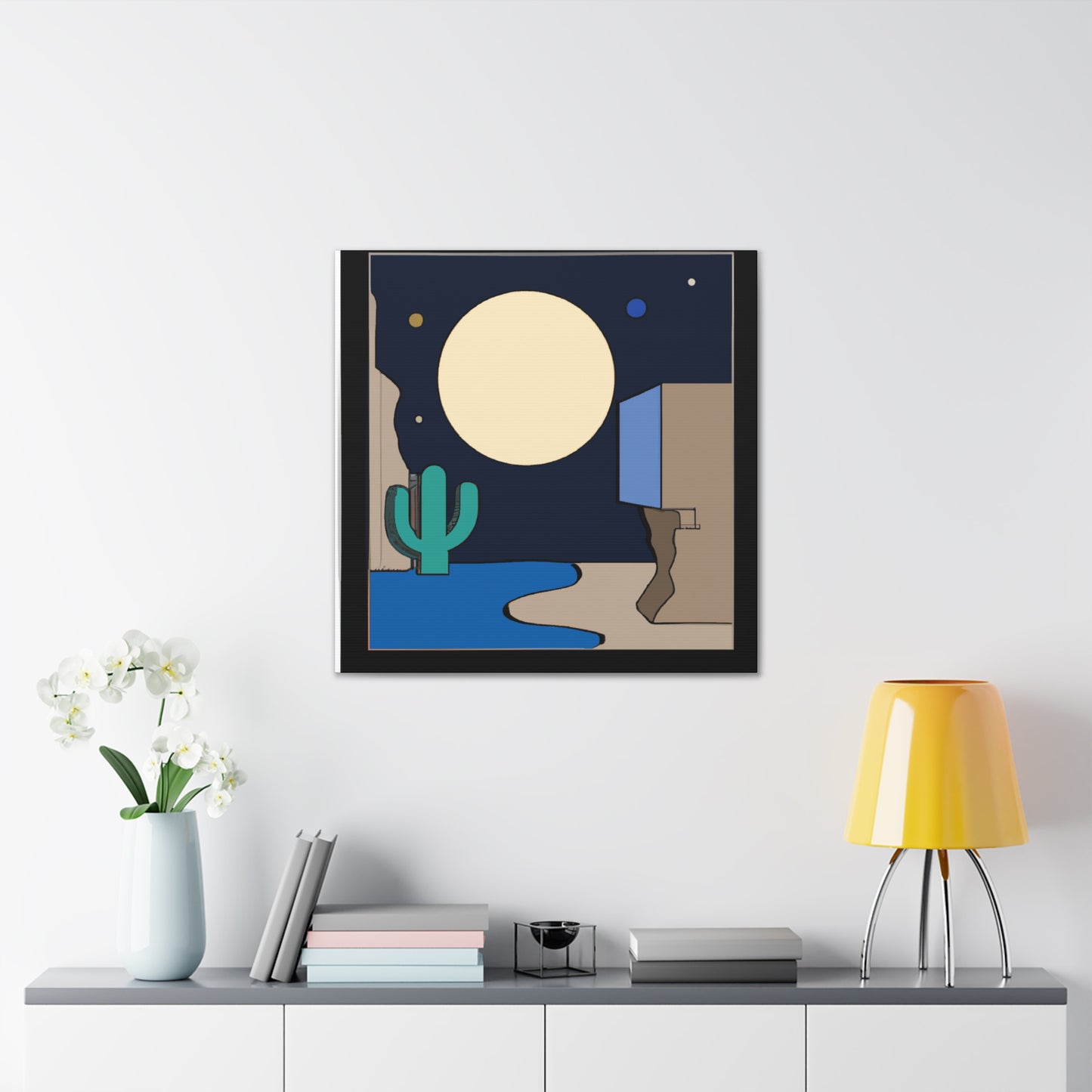 "Poised Reflection - Midcentury" - Canvas