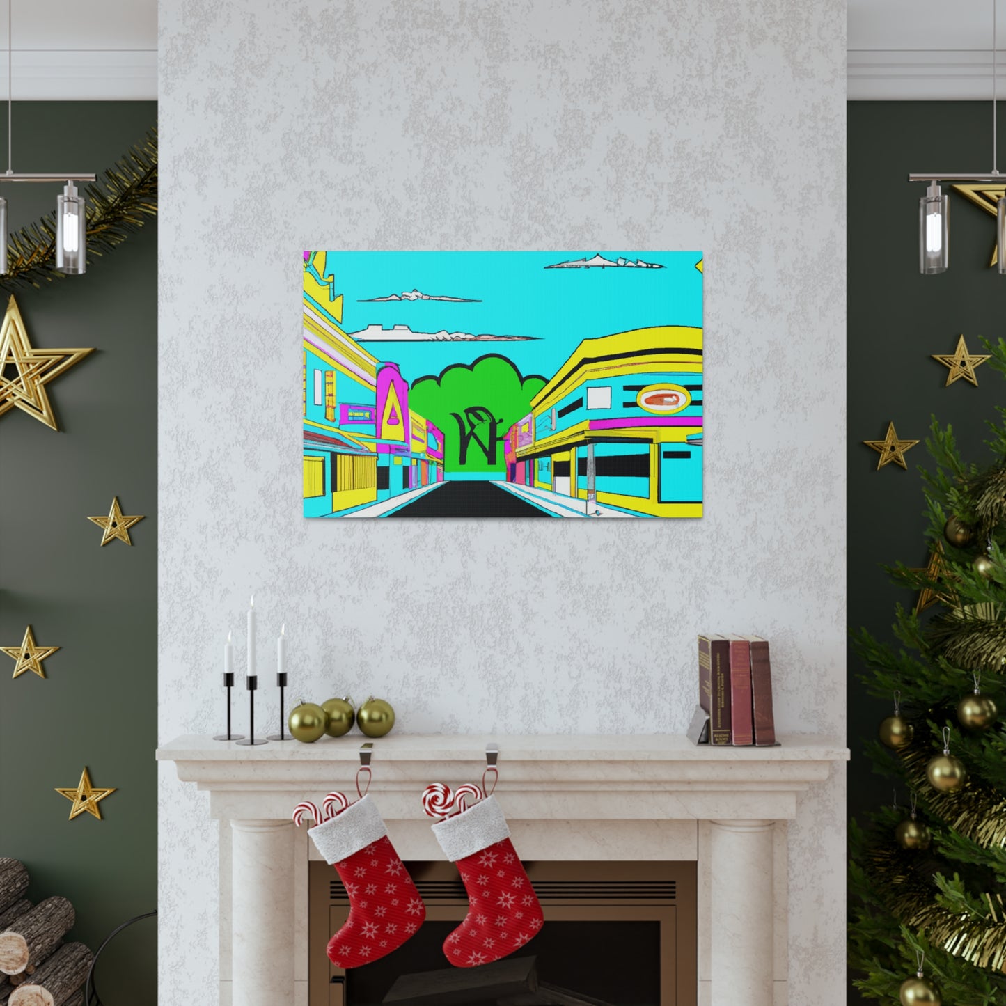 Metro Row - Architectural Canvas Pop Art